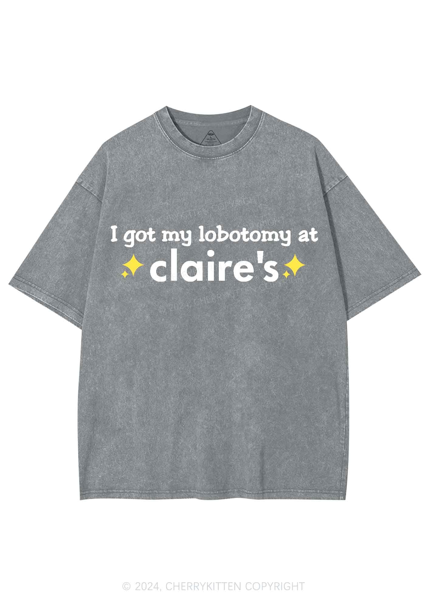 I Got My Lobotomy At Claire's Y2K Washed Tee Cherrykitten - Image 8