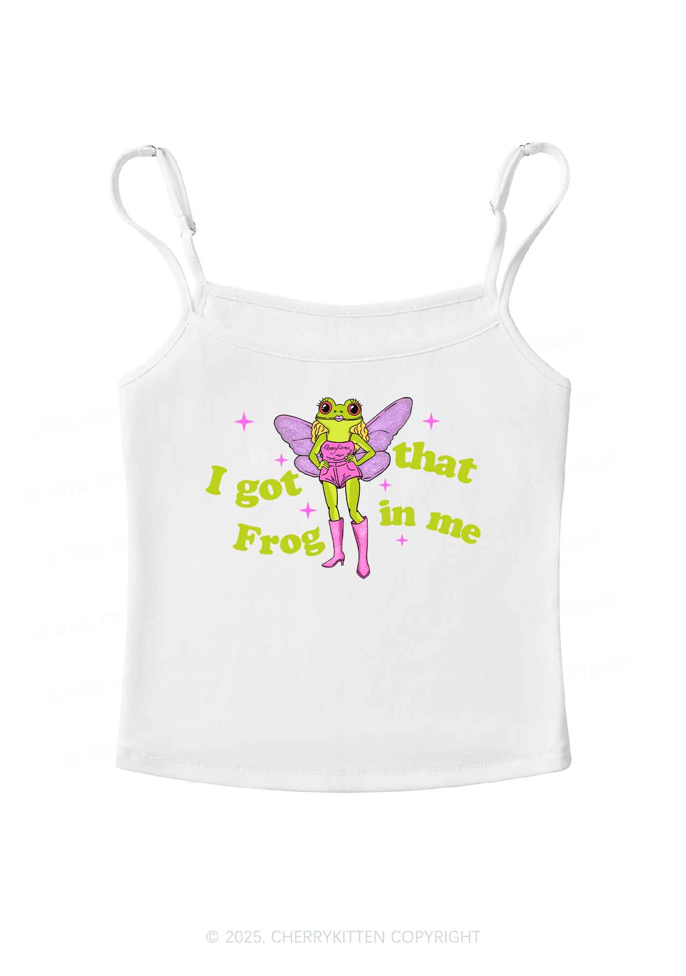 I Got That Frog Y2K Spaghetti Strap Cami Cherrykitten - Image 3