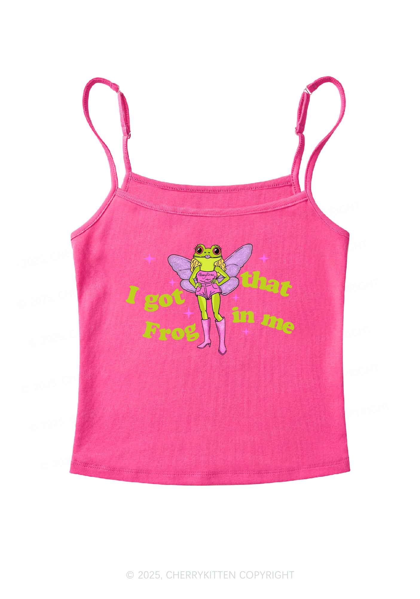 I Got That Frog Y2K Spaghetti Strap Cami Cherrykitten - Image 4