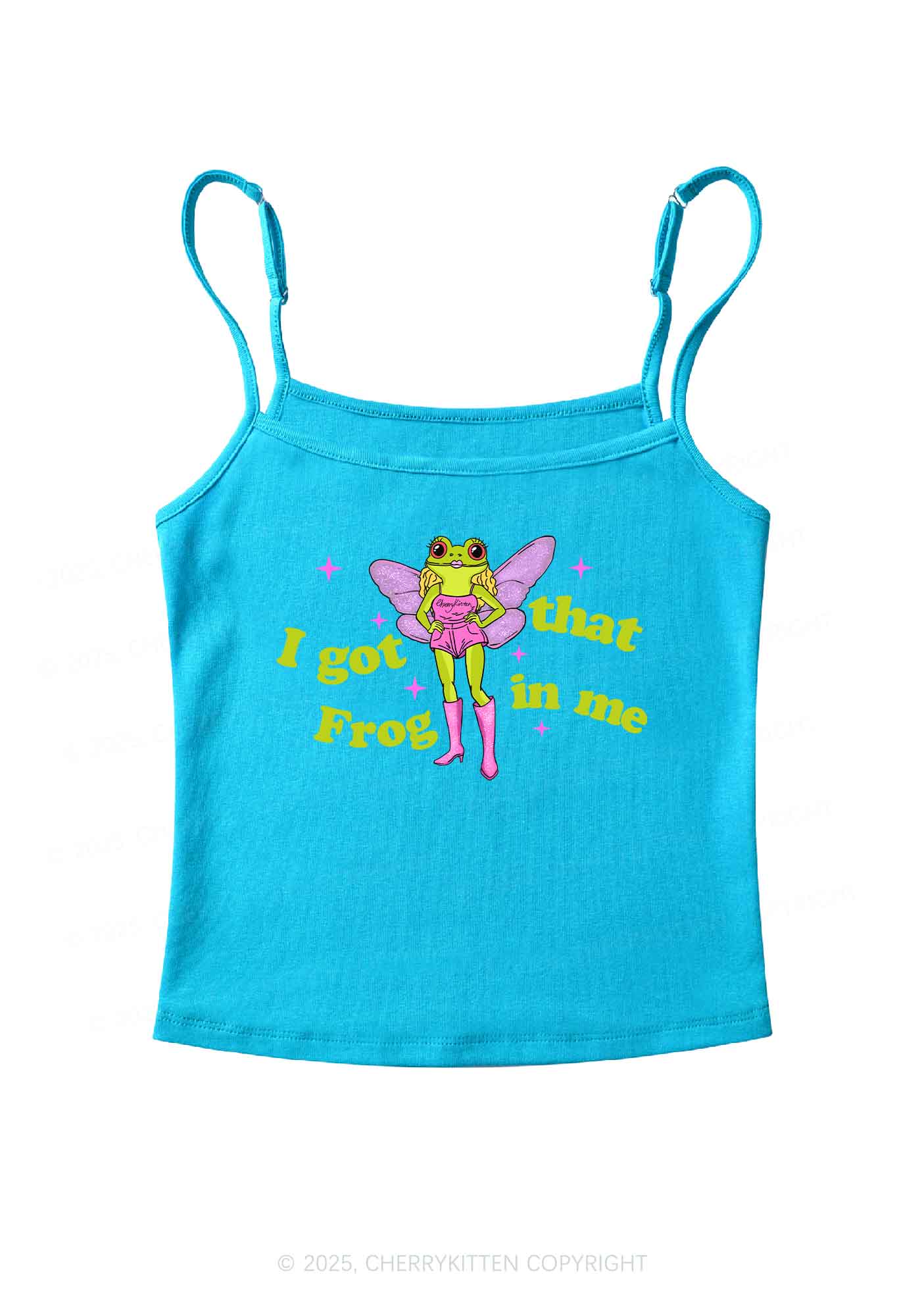 I Got That Frog Y2K Spaghetti Strap Cami Cherrykitten - Image 5