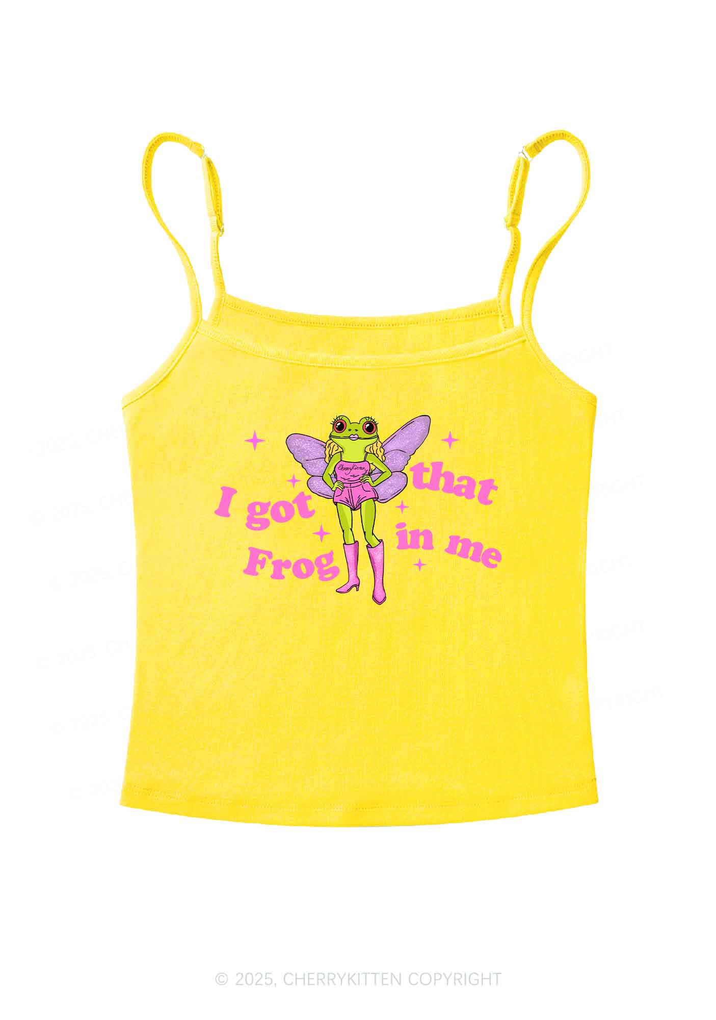 I Got That Frog Y2K Spaghetti Strap Cami Cherrykitten - Image 6
