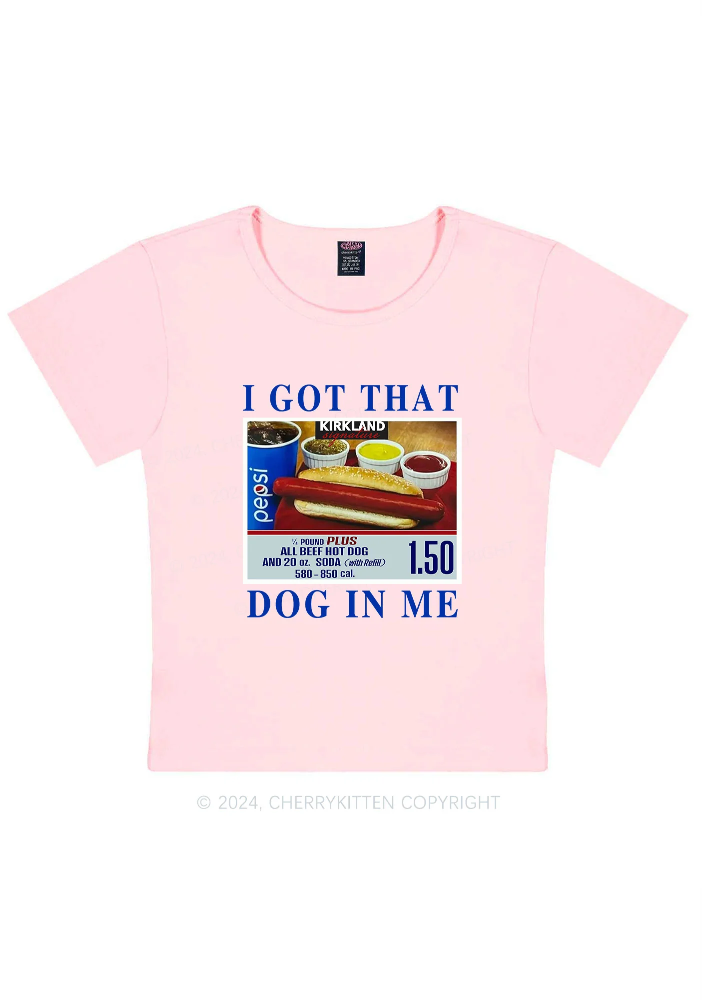 I Got That Hot Dog In Me Y2K Baby Tee Cherrykitten - Image 10