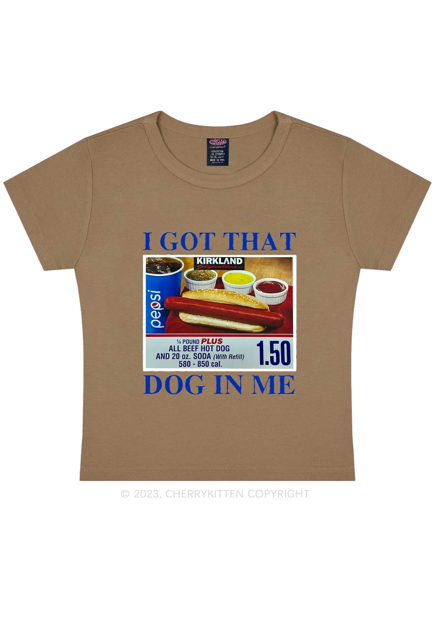 I Got That Hot Dog In Me Y2K Baby Tee Cherrykitten - Image 11