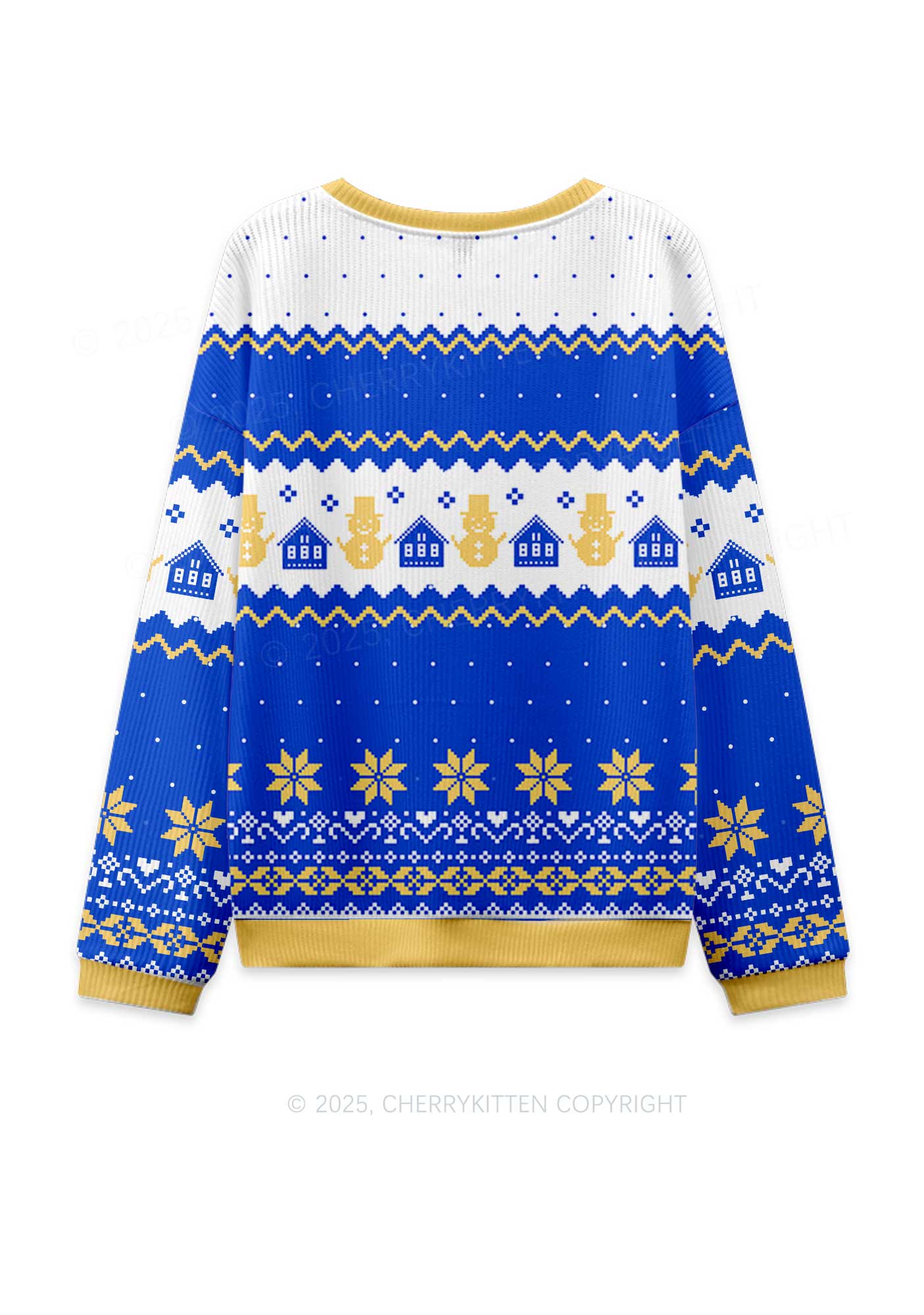 I Got That Hot Dog In Me Y2K Christmas Knit Sweatshirt Cherrykitten - Image 2