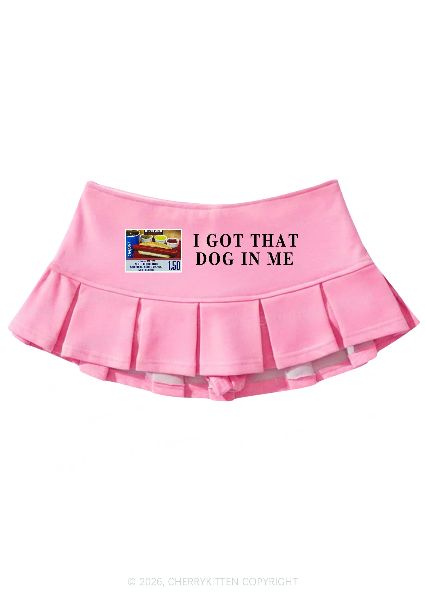 I Got That Hot Dog In Me Y2K Mini Pleated Skirts Cherrykitten - Image 3