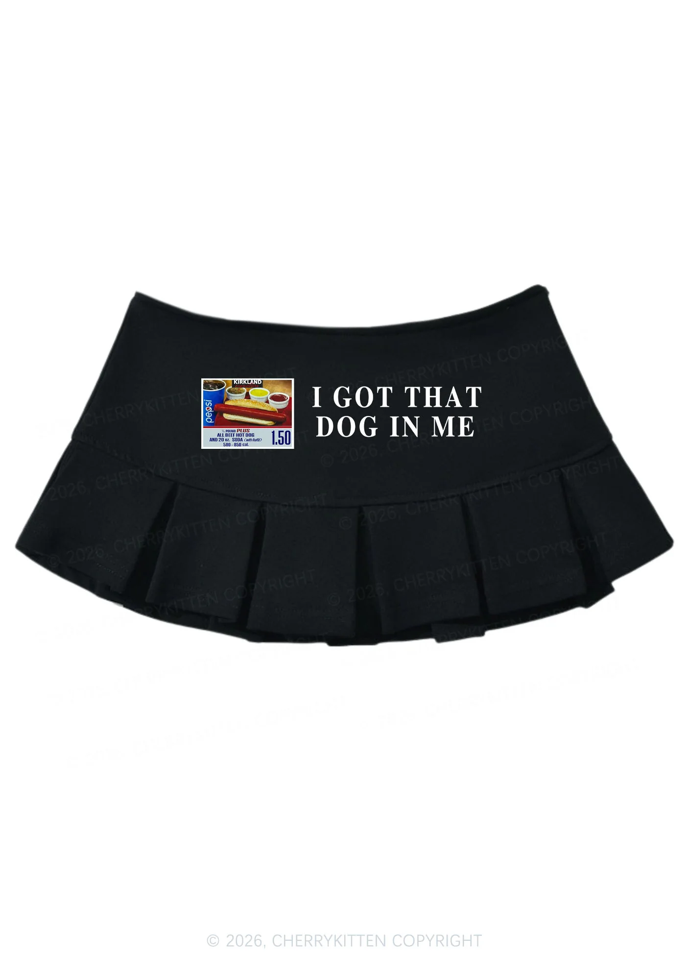 I Got That Hot Dog In Me Y2K Mini Pleated Skirts Cherrykitten - Image 4