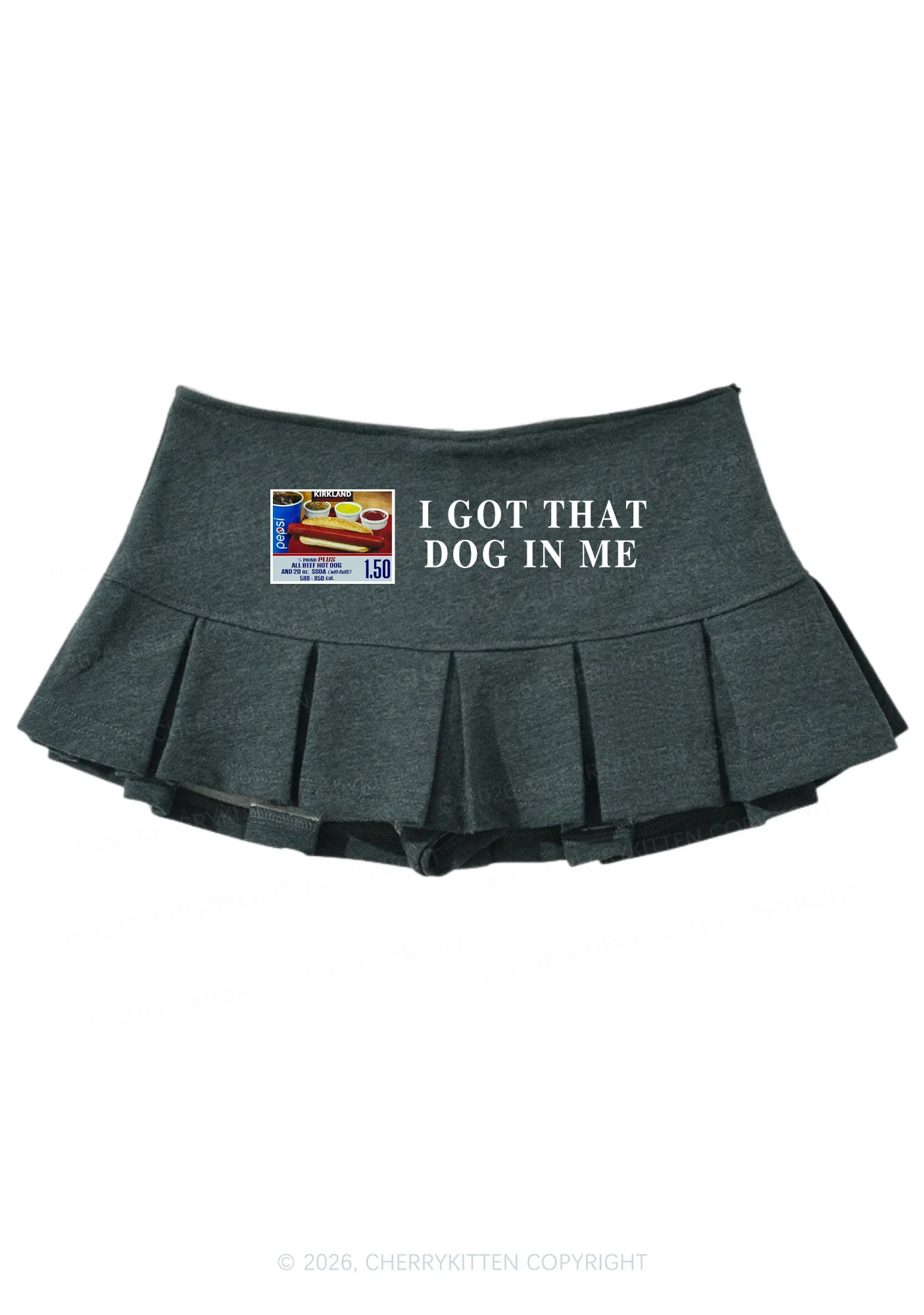 I Got That Hot Dog In Me Y2K Mini Pleated Skirts Cherrykitten - Image 6