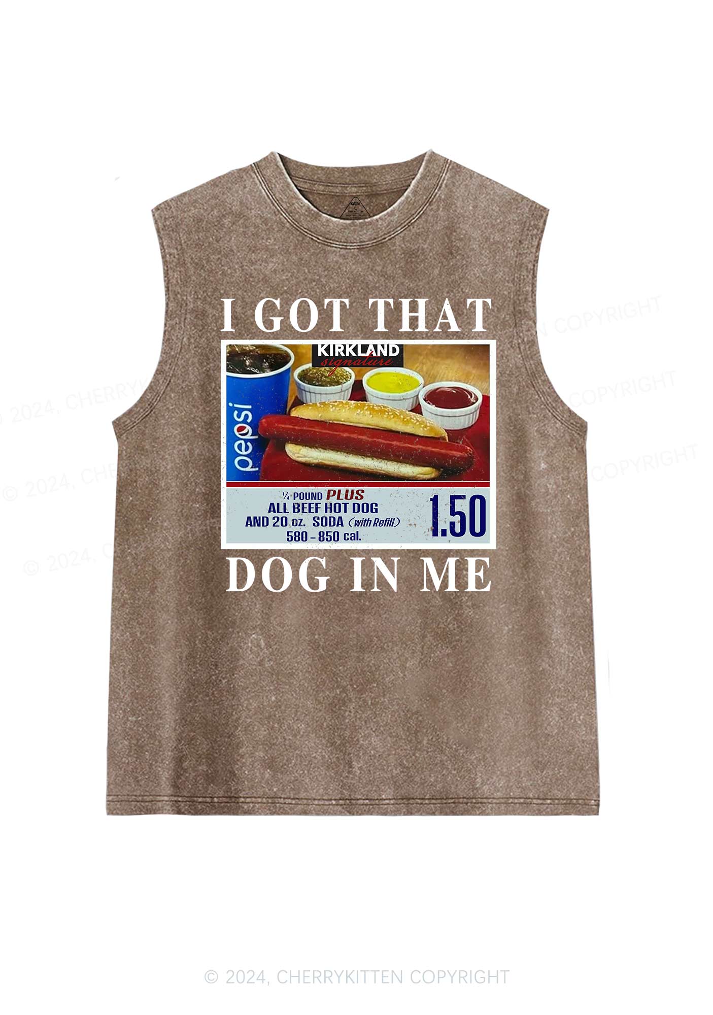 I Got That Hot Dog In Me Y2K Washed Tank Cherrykitten - Image 6