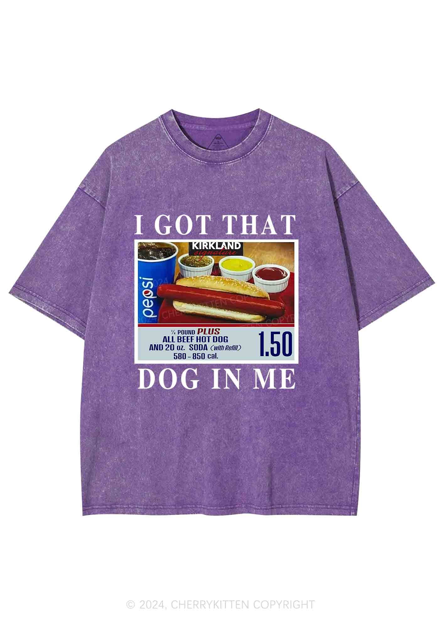 I Got That Hot Dog In Me Y2K Washed Tee Cherrykitten - Image 6