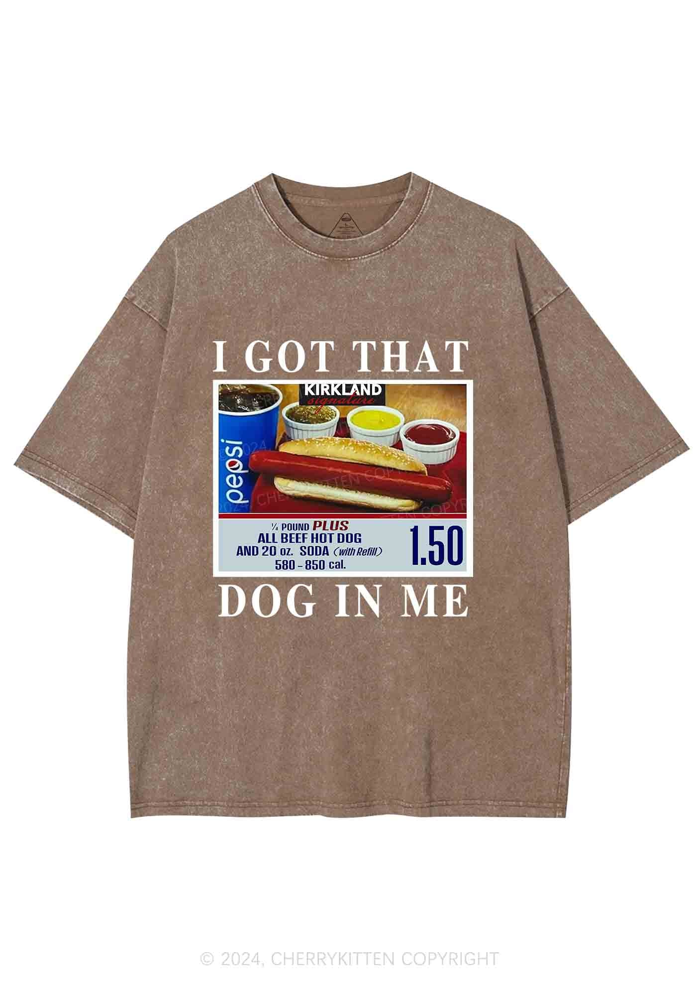 I Got That Hot Dog In Me Y2K Washed Tee Cherrykitten - Image 7