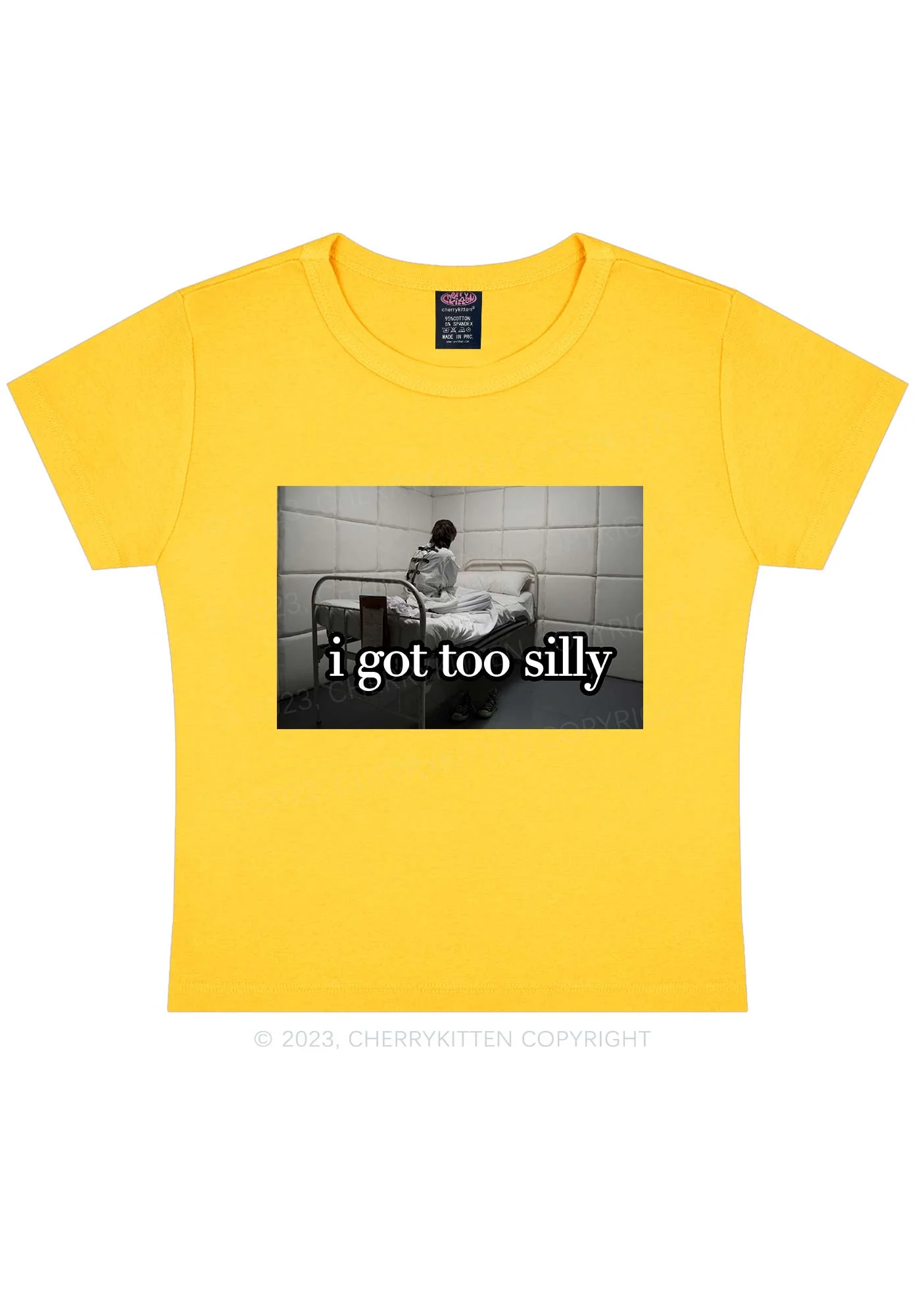 I Got Too Silly Y2K Baby Tee - Image 7
