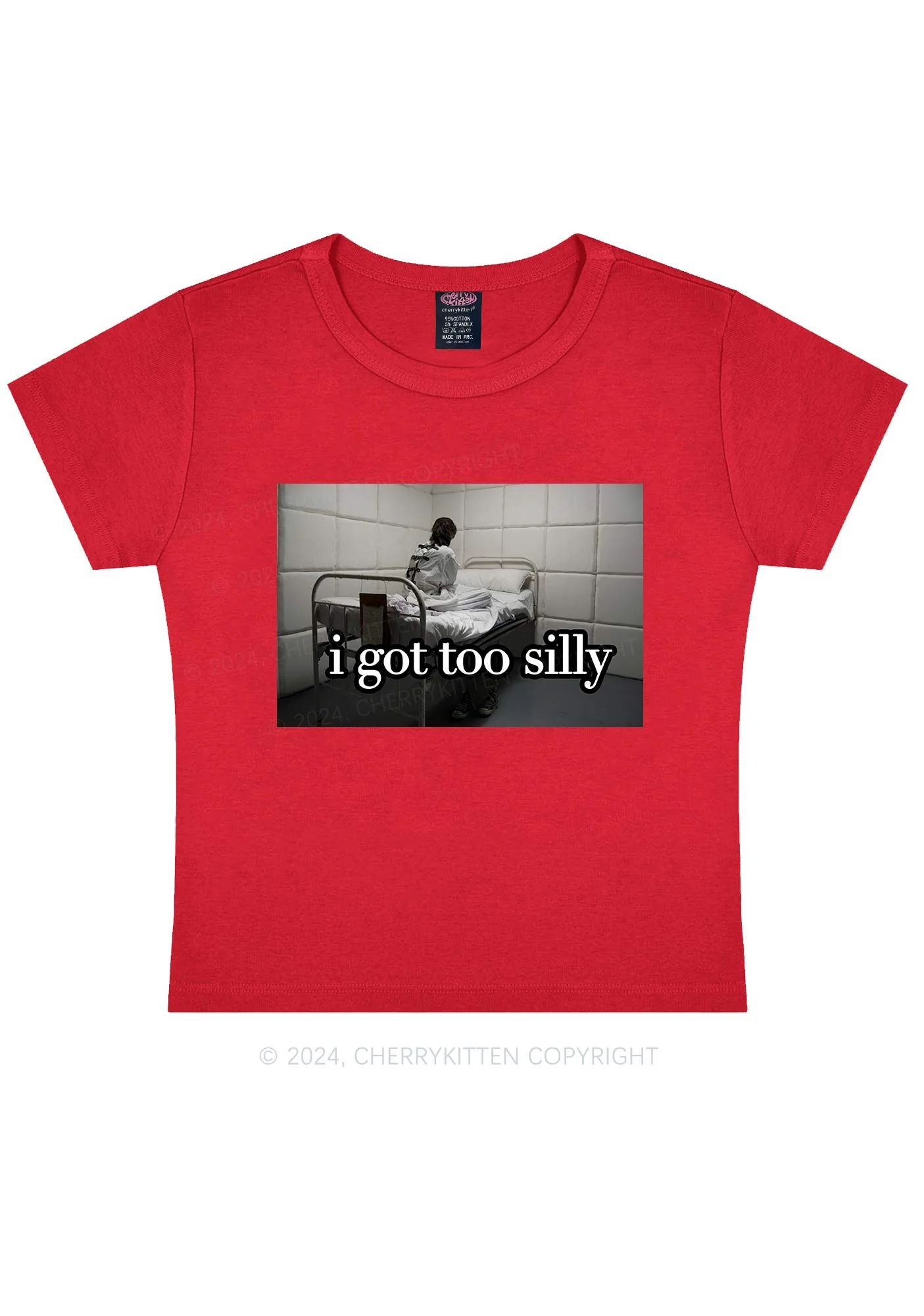 I Got Too Silly Y2K Baby Tee - Image 8