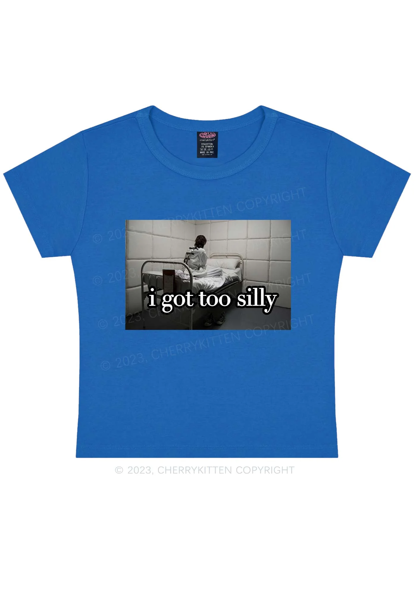I Got Too Silly Y2K Baby Tee - Image 9