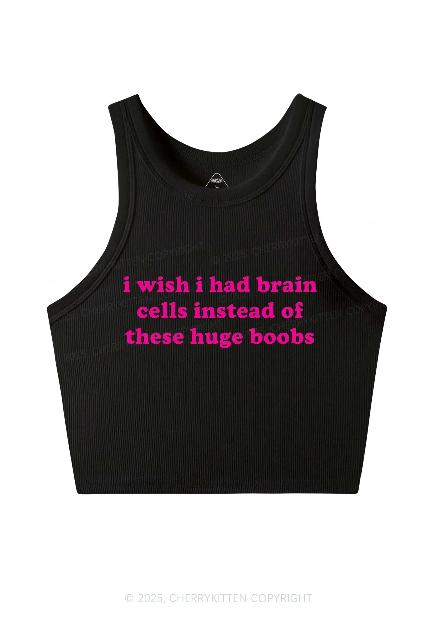 I Had Brain Cells Y2K Crop Tank Top Cherrykitten - Image 3
