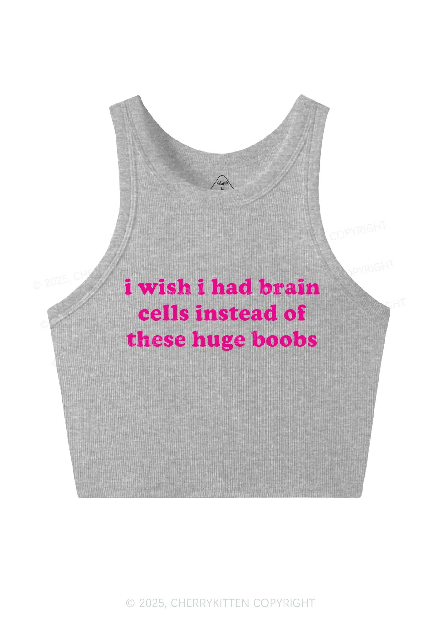 I Had Brain Cells Y2K Crop Tank Top Cherrykitten - Image 4