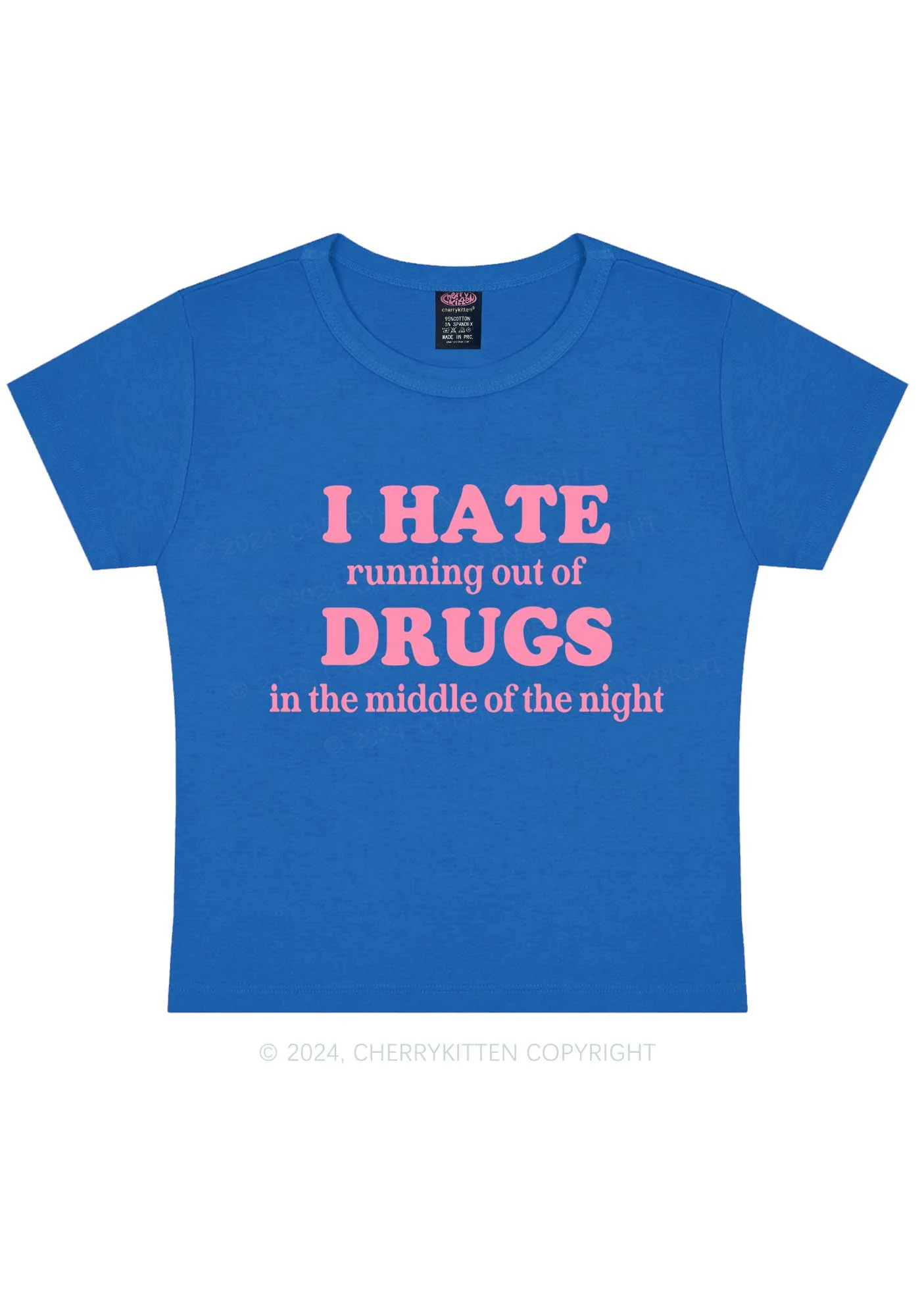 I Hate Drxgs Y2K Baby Tee Cherrykitten - Image 10