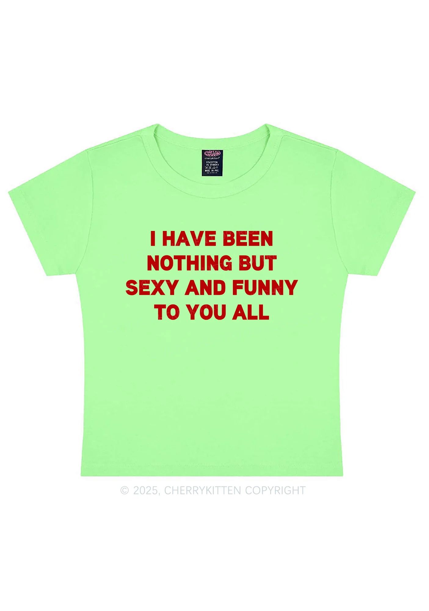 I Have Been Funny Y2K Baby Tee Cherrykitten - Image 12