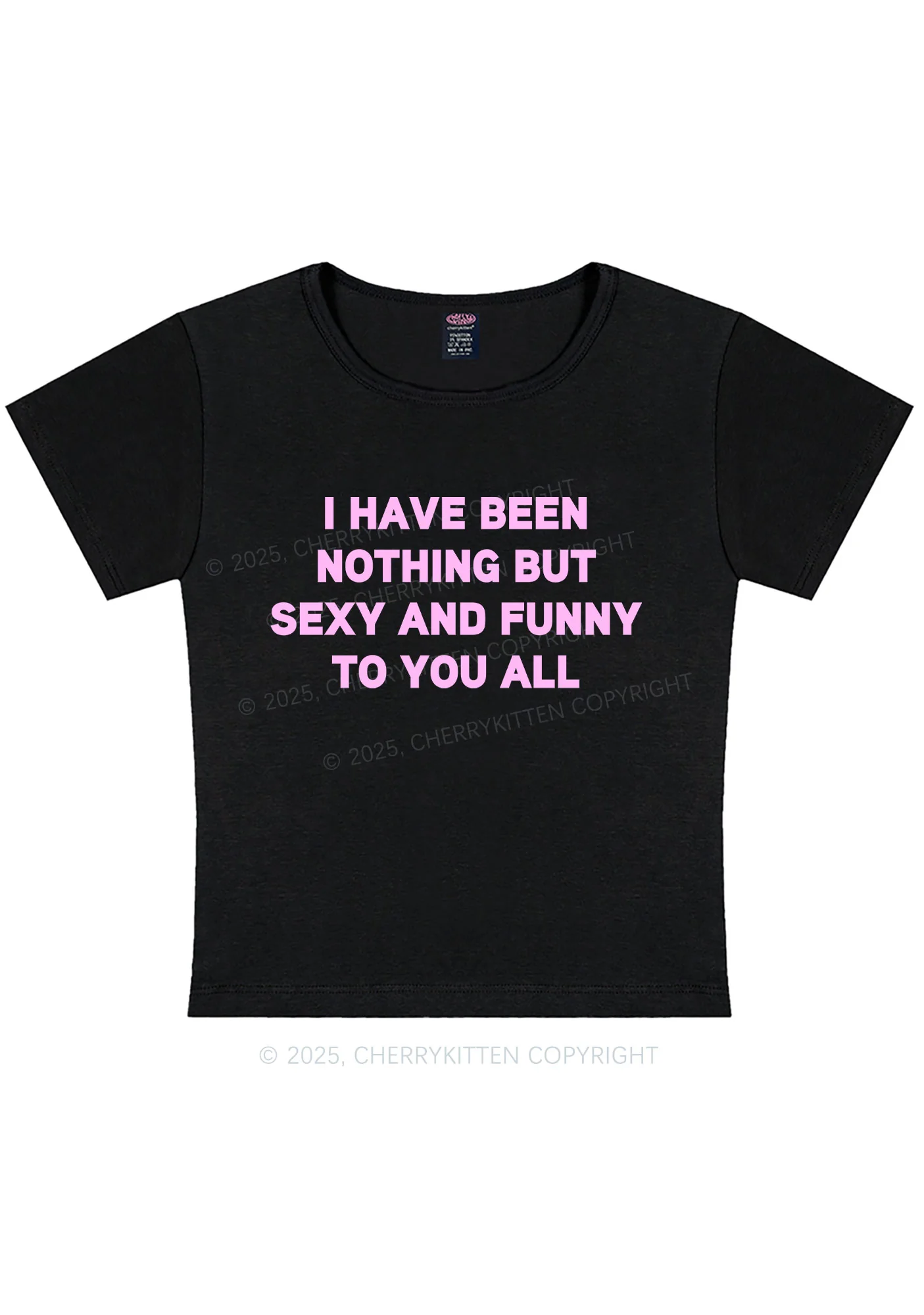 I Have Been Funny Y2K Baby Tee Cherrykitten - Image 3