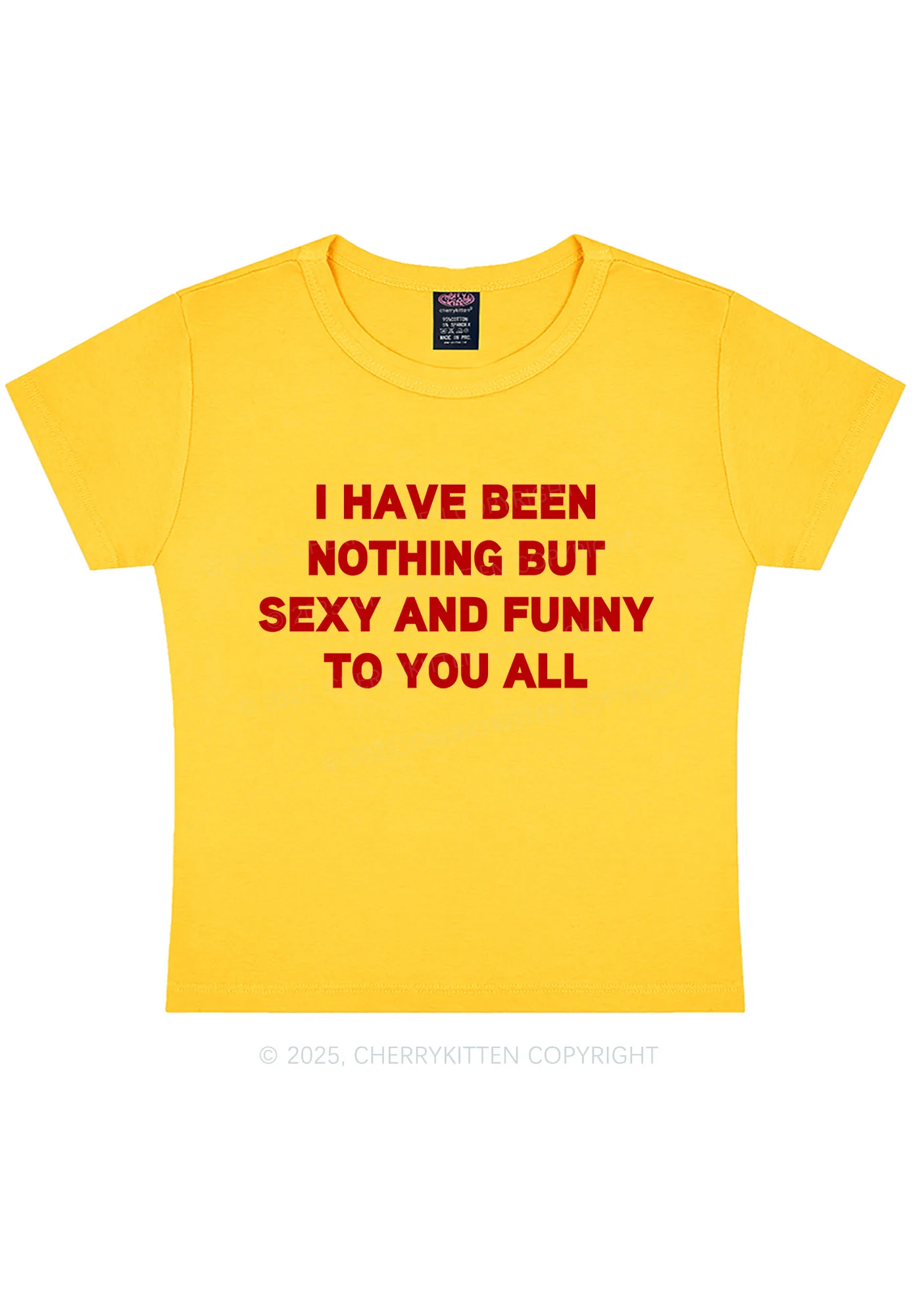 I Have Been Funny Y2K Baby Tee Cherrykitten - Image 4