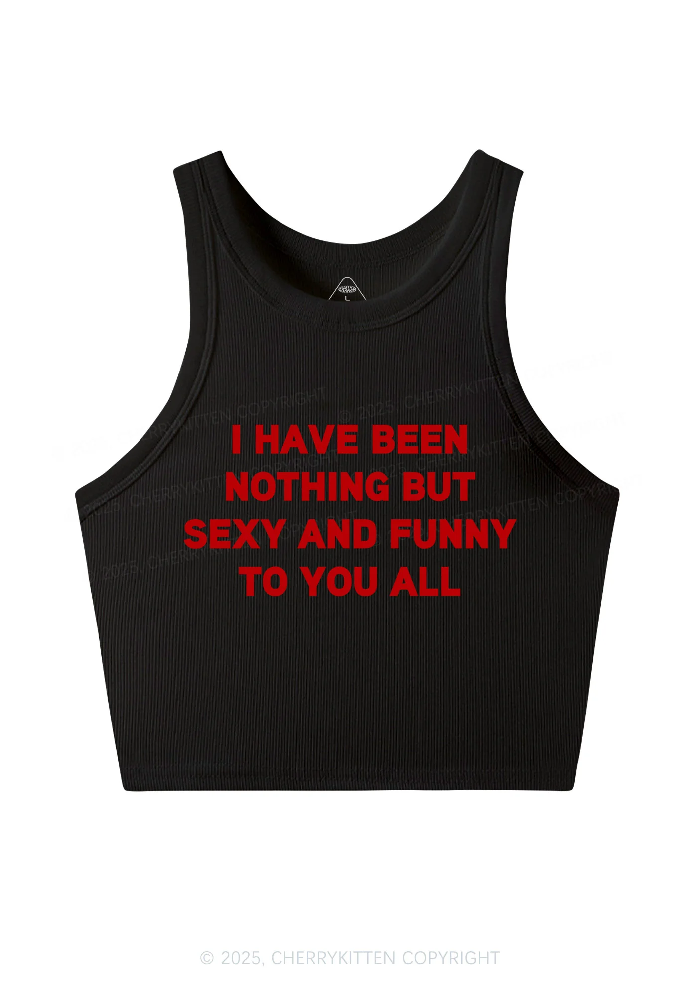 I Have Been Funny Y2K Crop Tank Top Cherrykitten - Image 3
