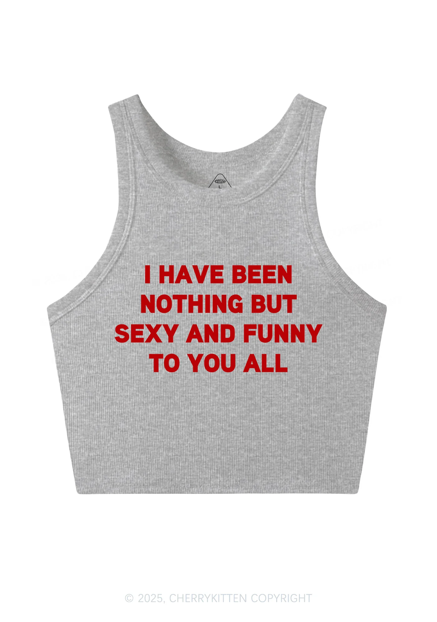 I Have Been Funny Y2K Crop Tank Top Cherrykitten - Image 4