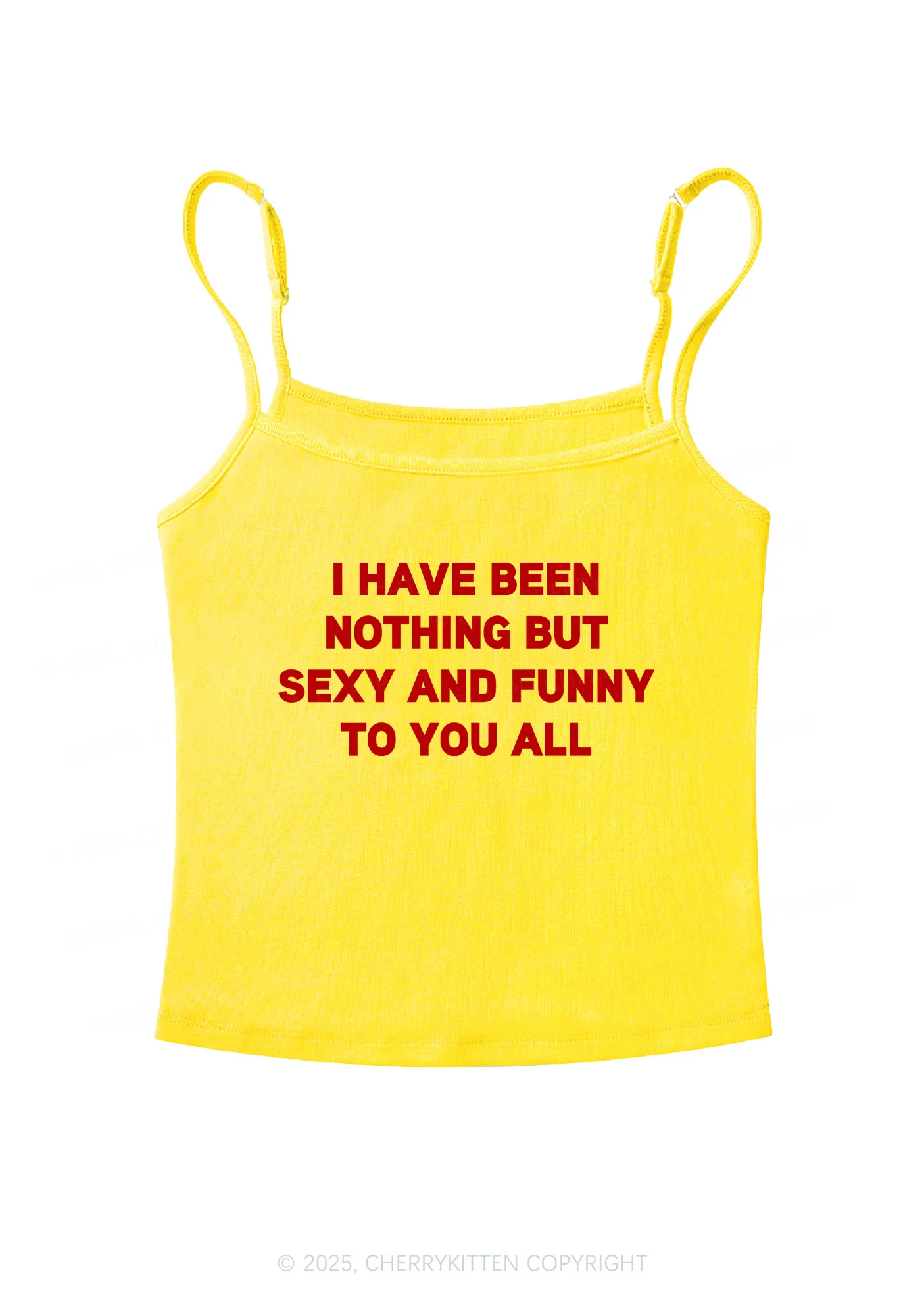 I Have Been Funny Y2K Spaghetti Strap Cami Cherrykitten - Image 4