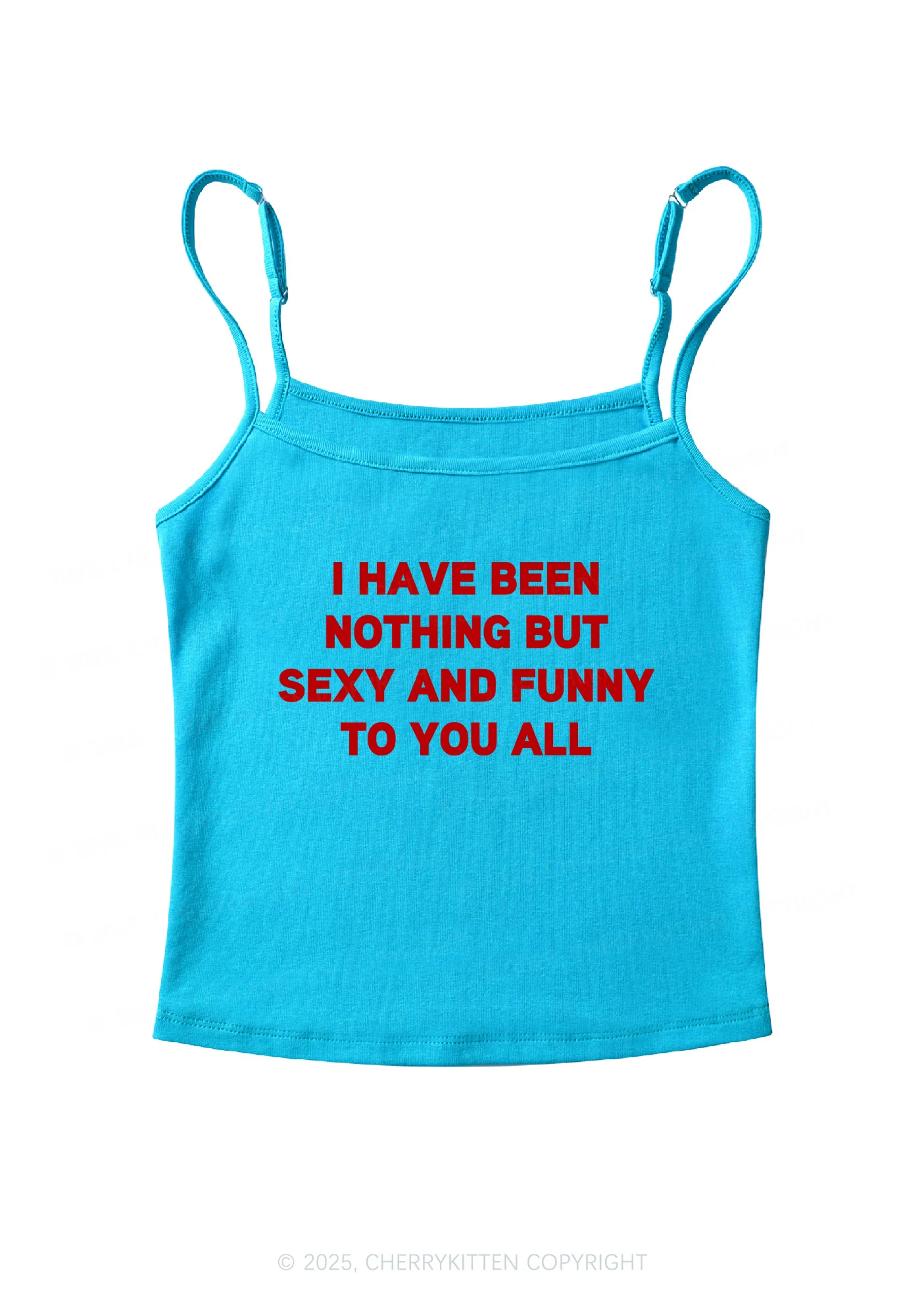 I Have Been Funny Y2K Spaghetti Strap Cami Cherrykitten - Image 5