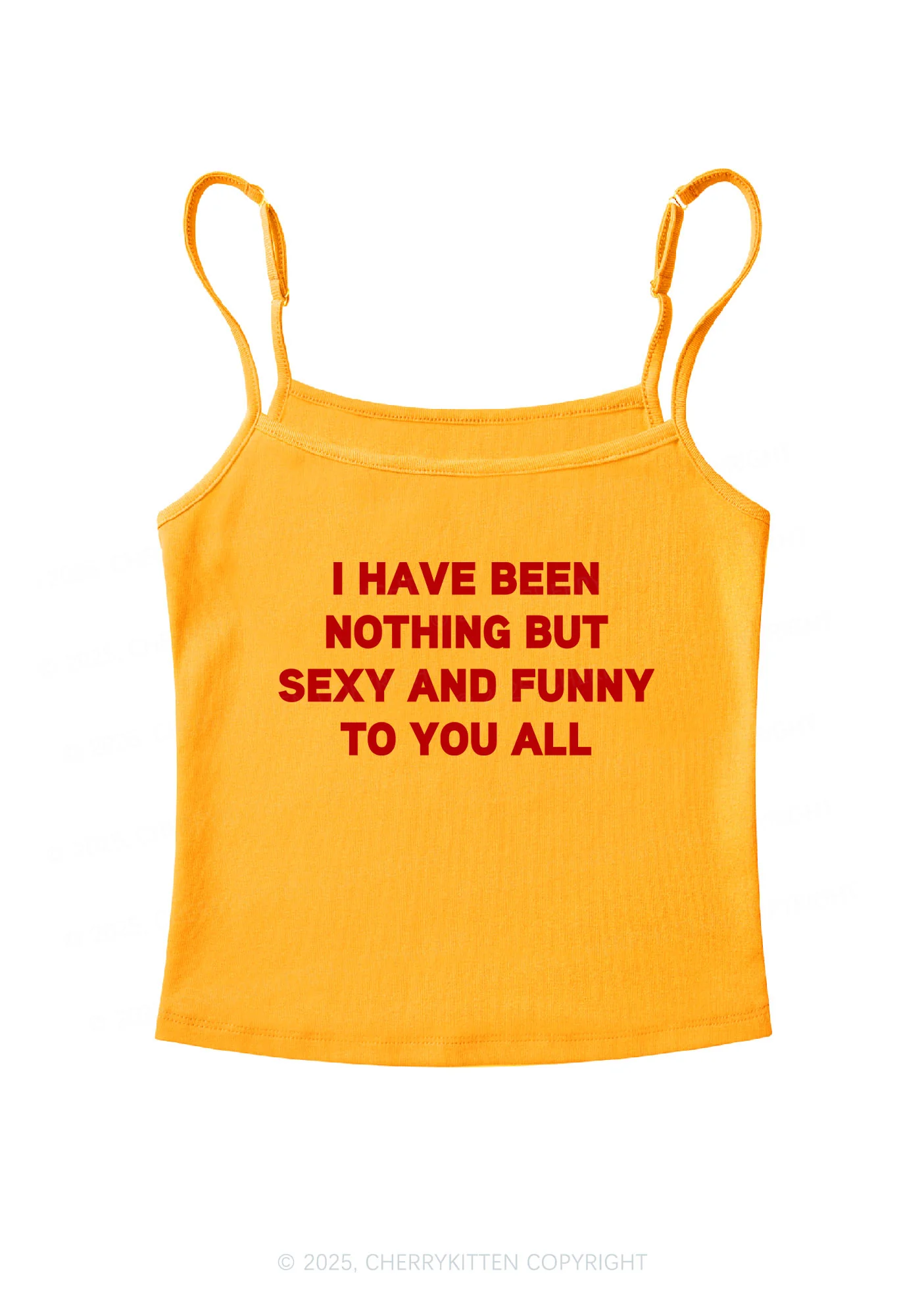 I Have Been Funny Y2K Spaghetti Strap Cami Cherrykitten - Image 7