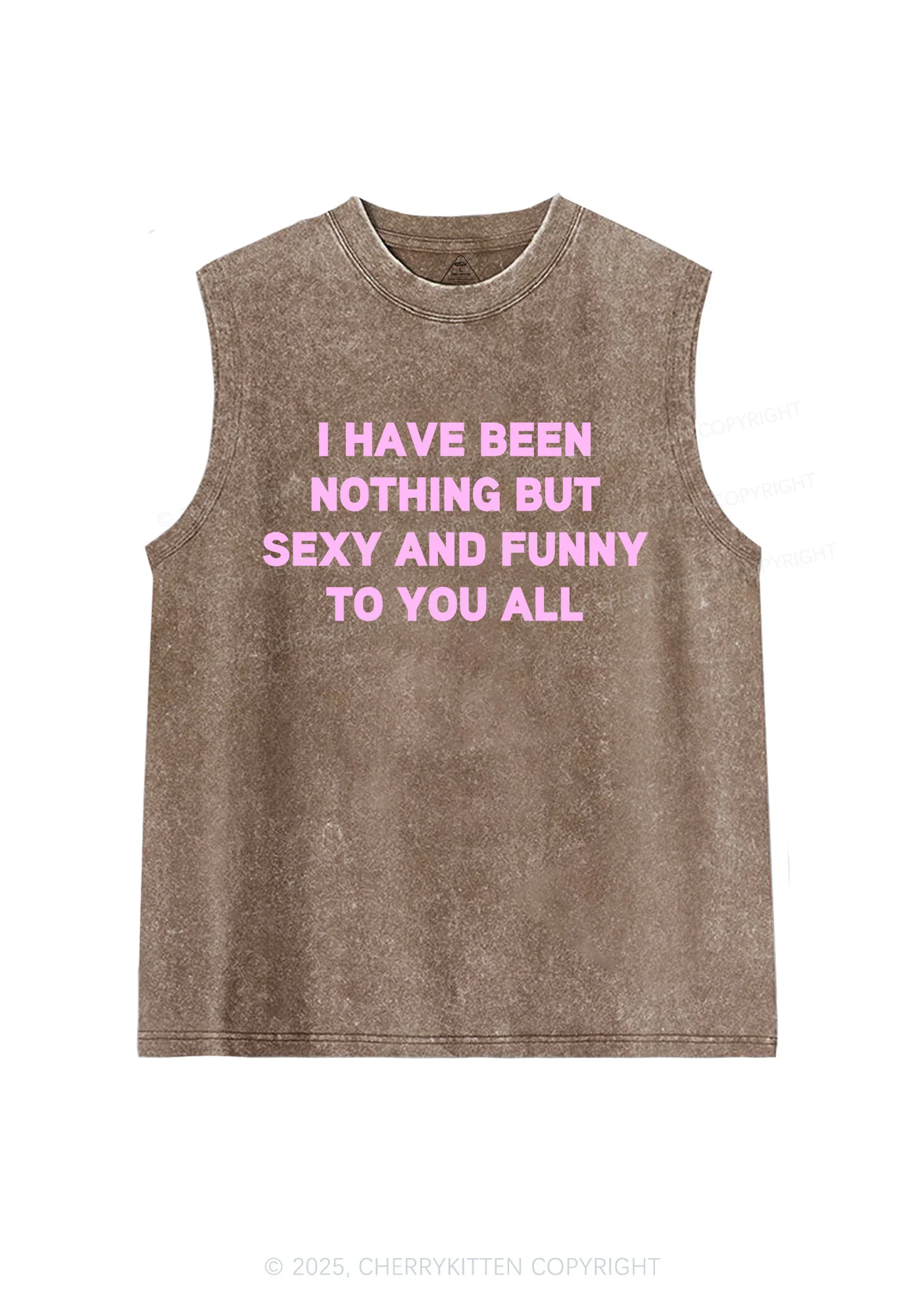 I Have Been Funny Y2K Washed Muscle Tank Cherrykitten - Image 5