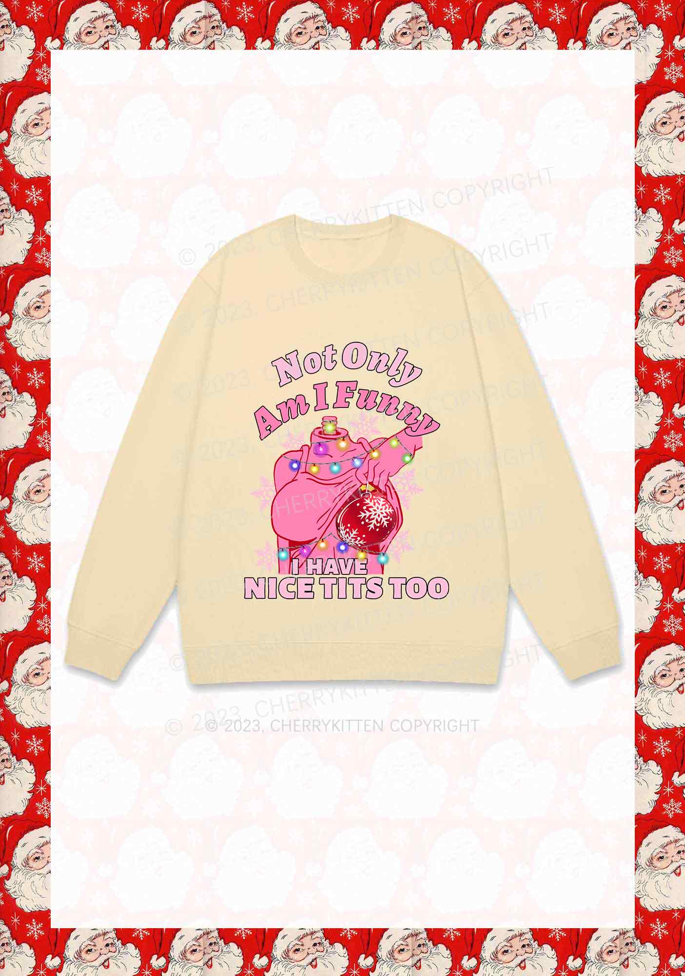 I Have Nice Dots Too Christmas Y2K Sweatshirt Cherrykitten - Image 4