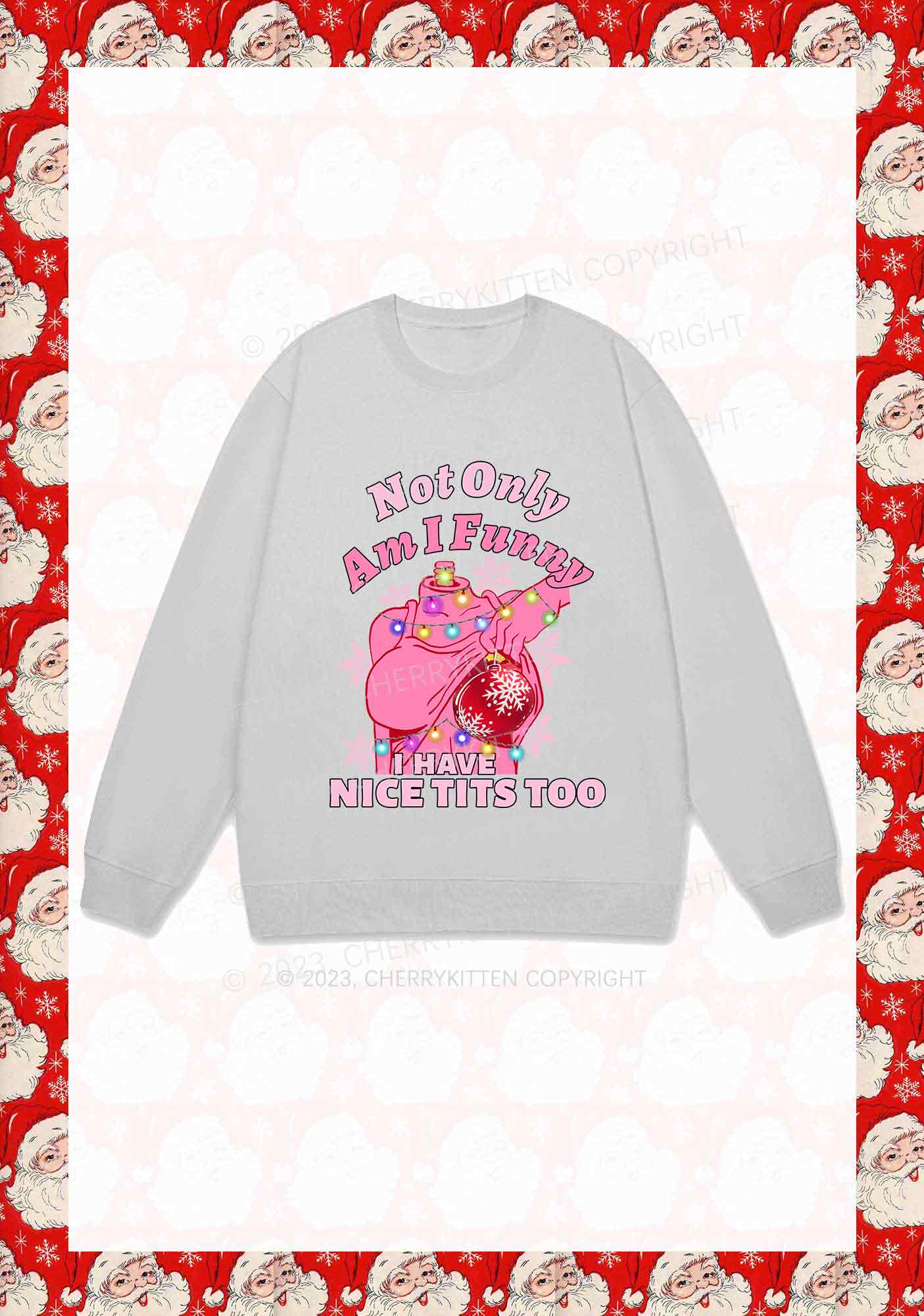 I Have Nice Dots Too Christmas Y2K Sweatshirt Cherrykitten - Image 5