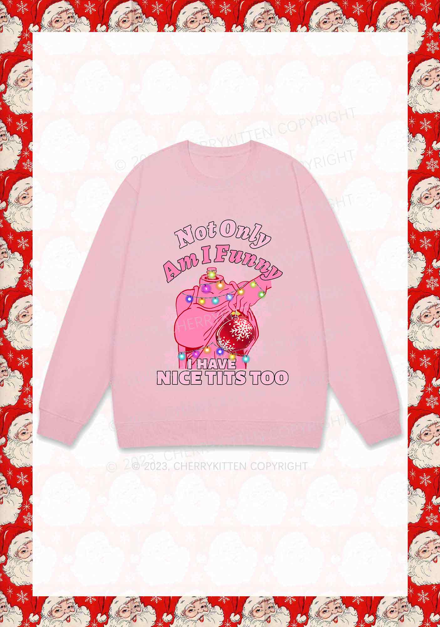I Have Nice Dots Too Christmas Y2K Sweatshirt Cherrykitten - Image 6
