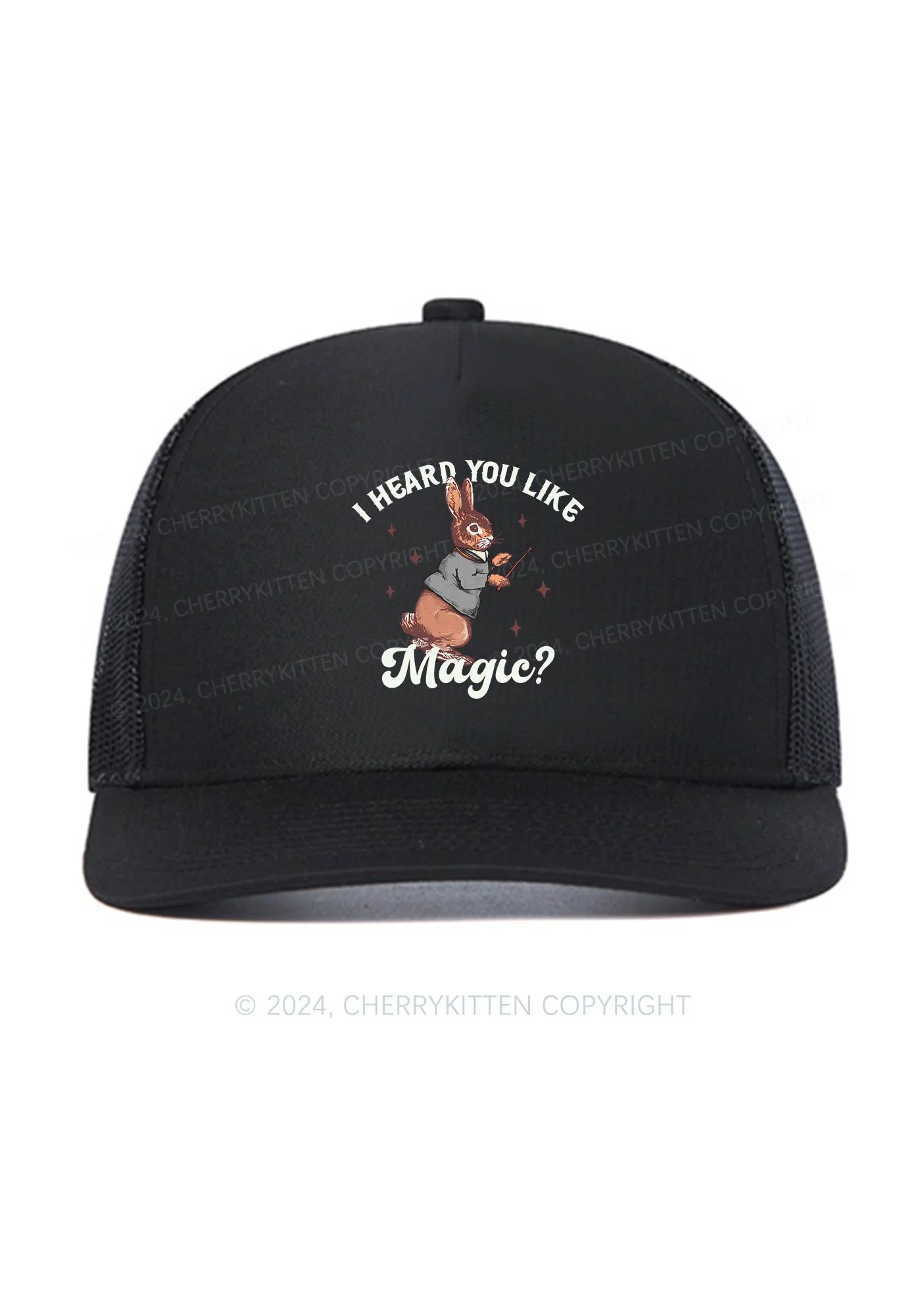 I Heard You Like Magic Y2K Trucker Mesh Hat Cherrykitten - Image 2