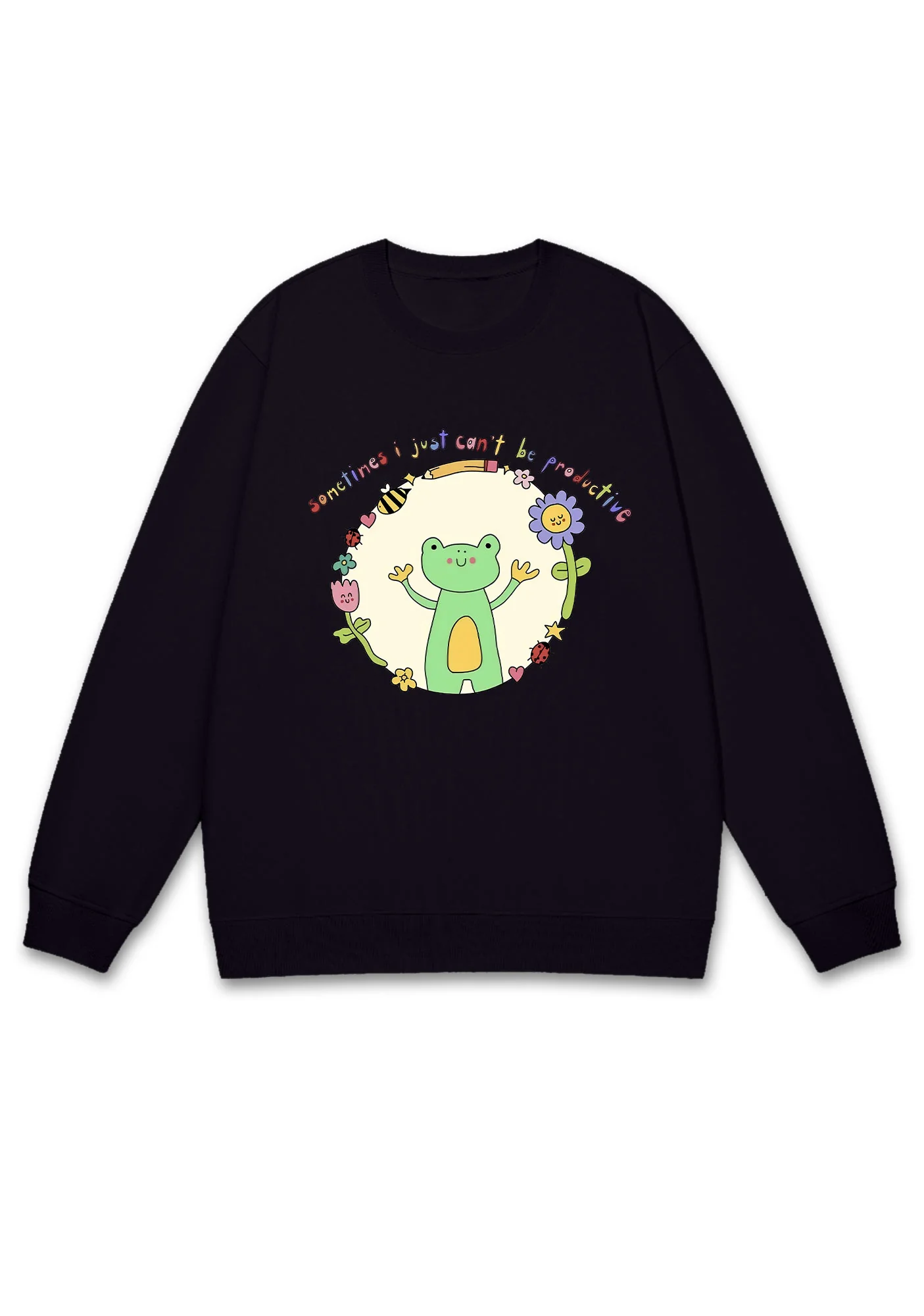 I Just Can't Be Productive Y2K Sweatshirt - Image 3