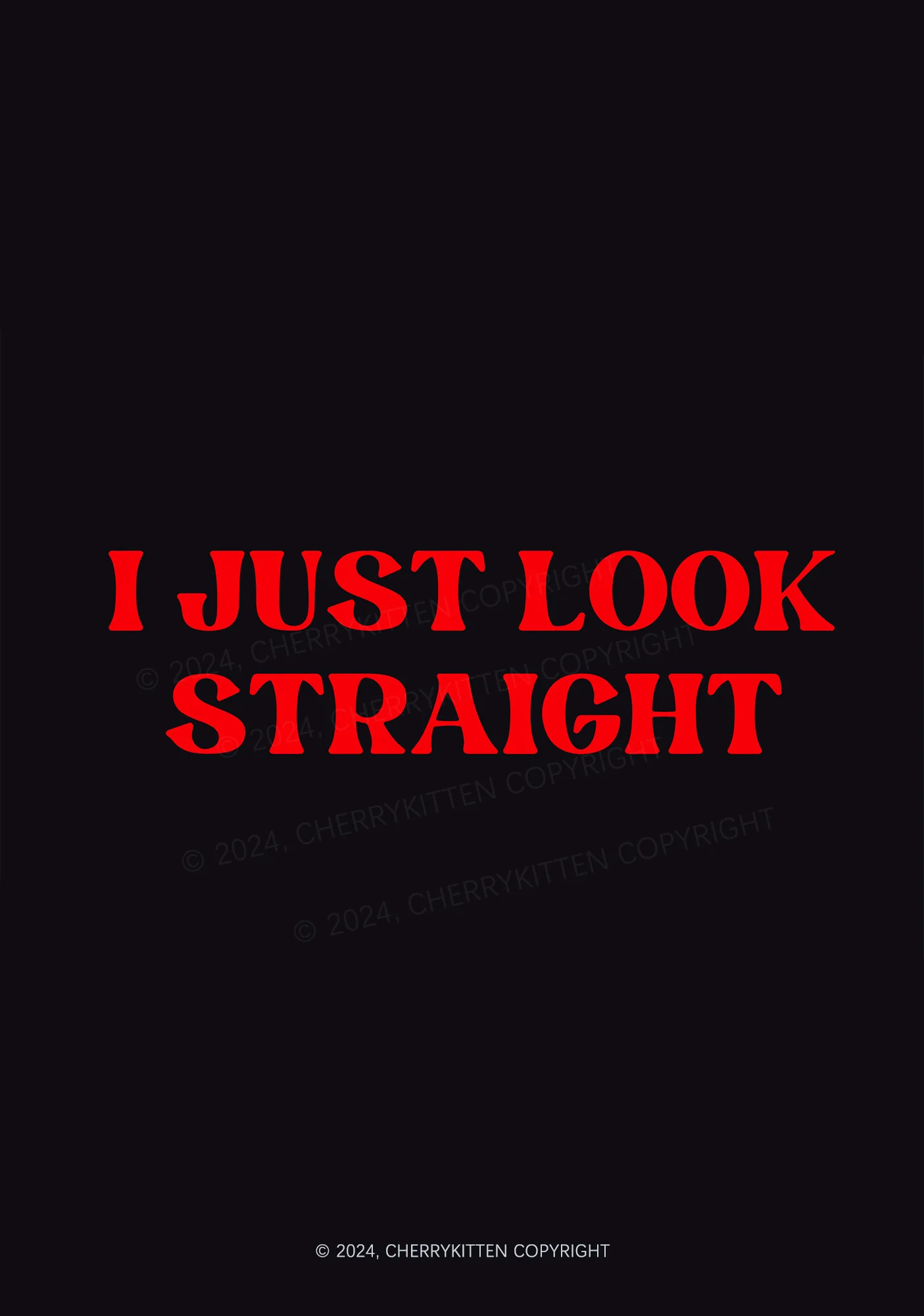 I Just Look Straight 1Pc Y2K Pin Badge Cherrykitten - Image 2