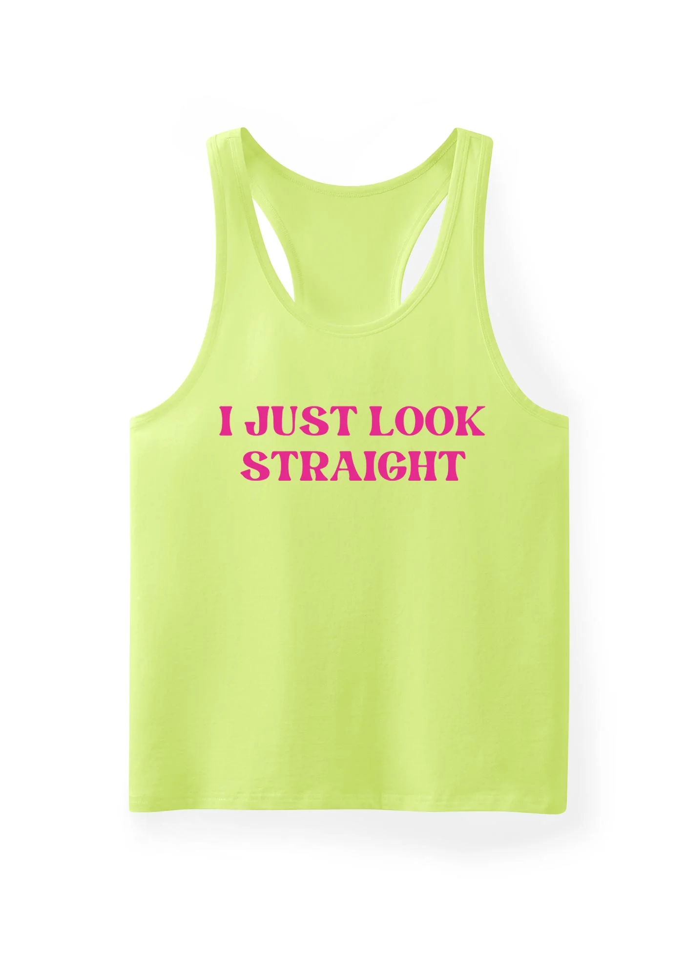 I Just Look Straight Pride Y2K Men Racerback Tank Top Cherrykitten - Image 10