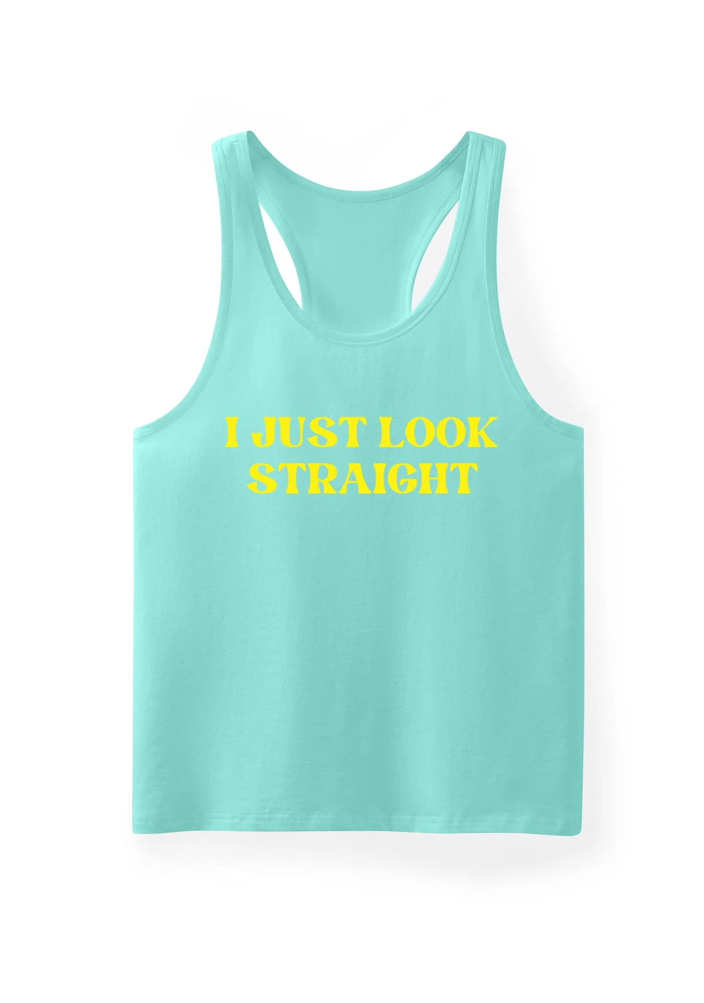 I Just Look Straight Pride Y2K Men Racerback Tank Top Cherrykitten - Image 11