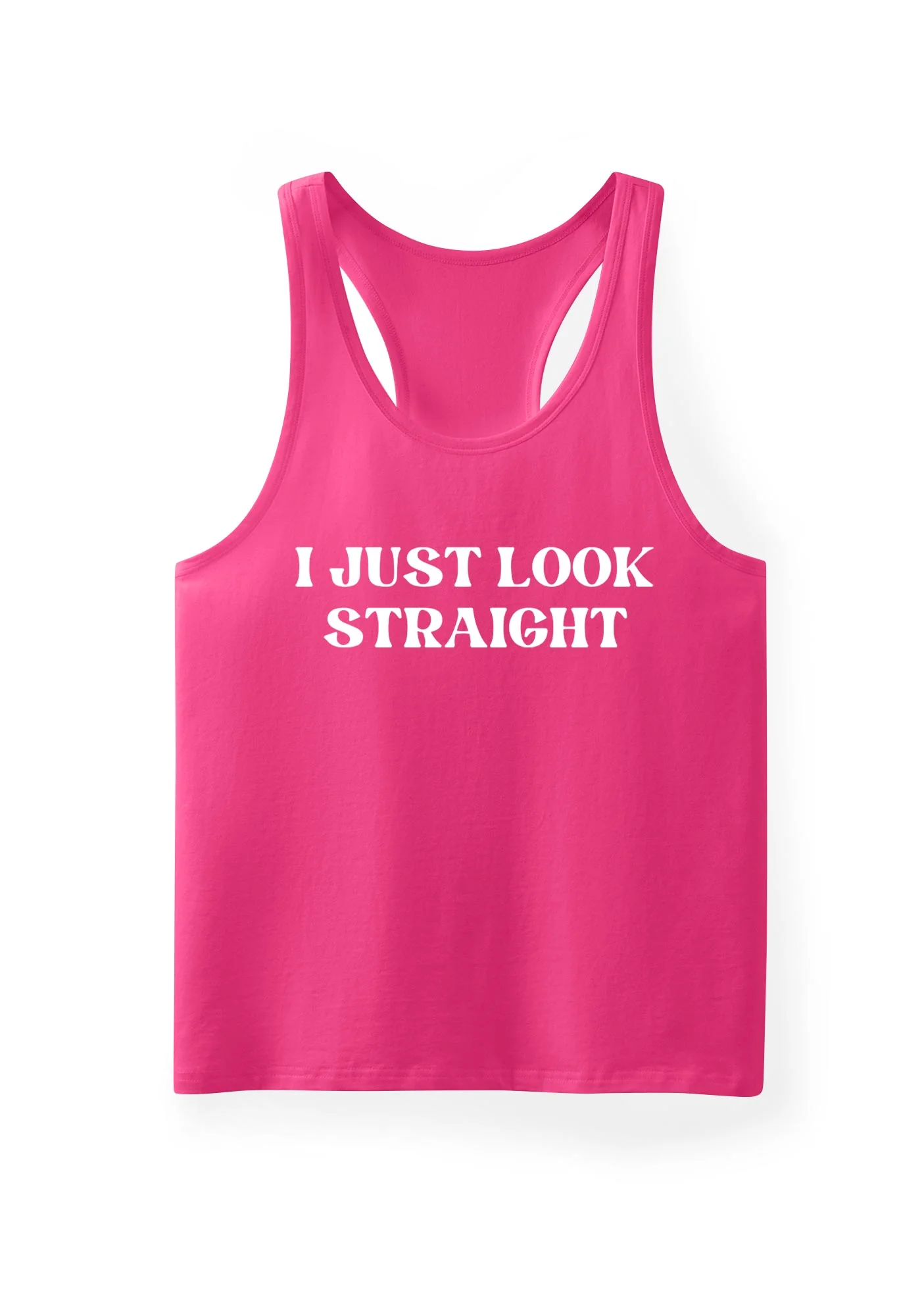 I Just Look Straight Pride Y2K Men Racerback Tank Top Cherrykitten - Image 4