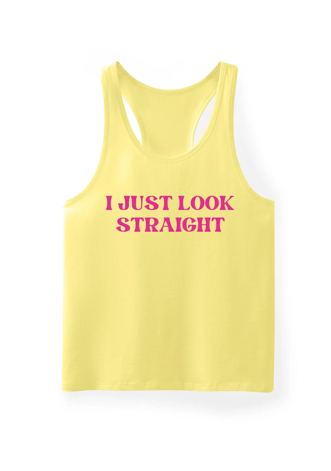 I Just Look Straight Pride Y2K Men Racerback Tank Top Cherrykitten - Image 8