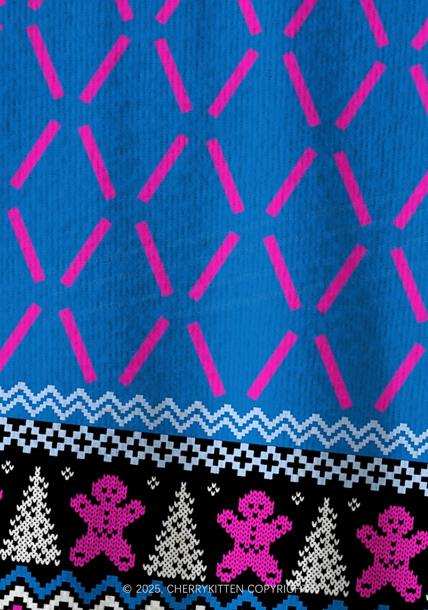 I Just Look Straight Y2K Christmas Cardigan Knit Sweatshirt Cherrykitten - Image 5