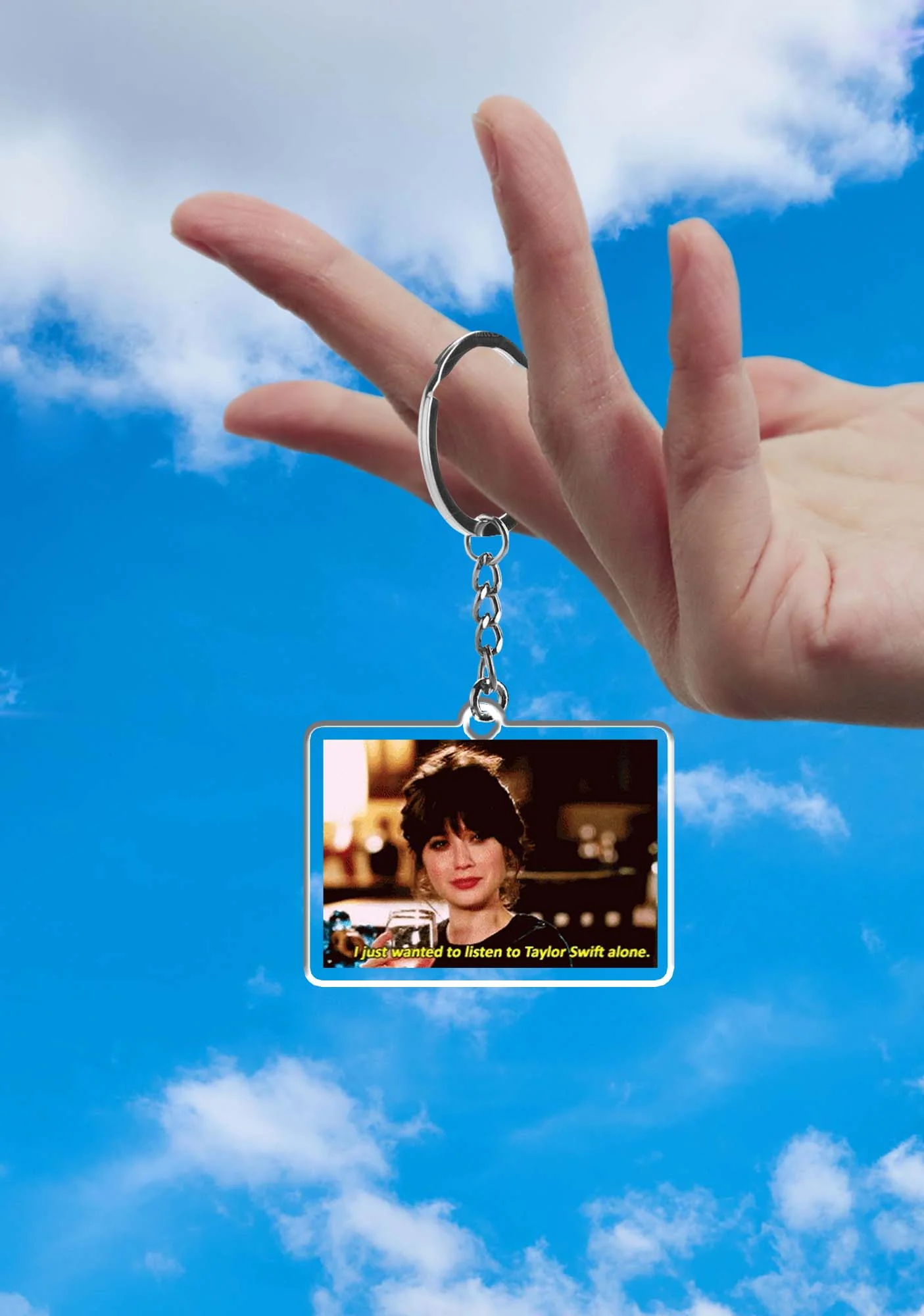 I Just Wanted To Listen To TS Alone 1Pc Y2K Keychain Cherrykitten - Image 2