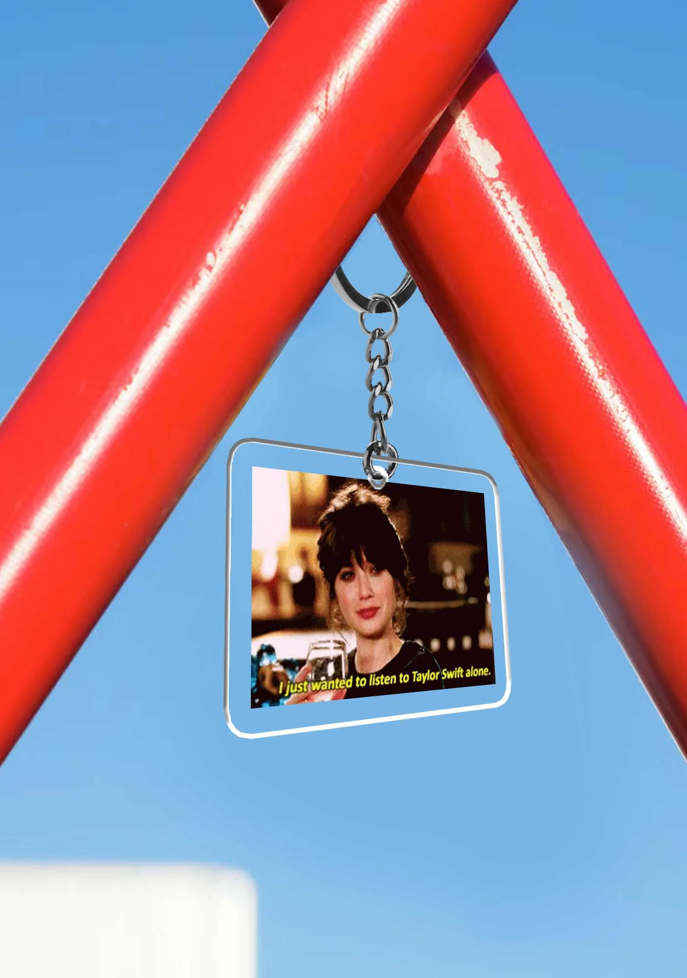 I Just Wanted To Listen To TS Alone 1Pc Y2K Keychain Cherrykitten - Image 3