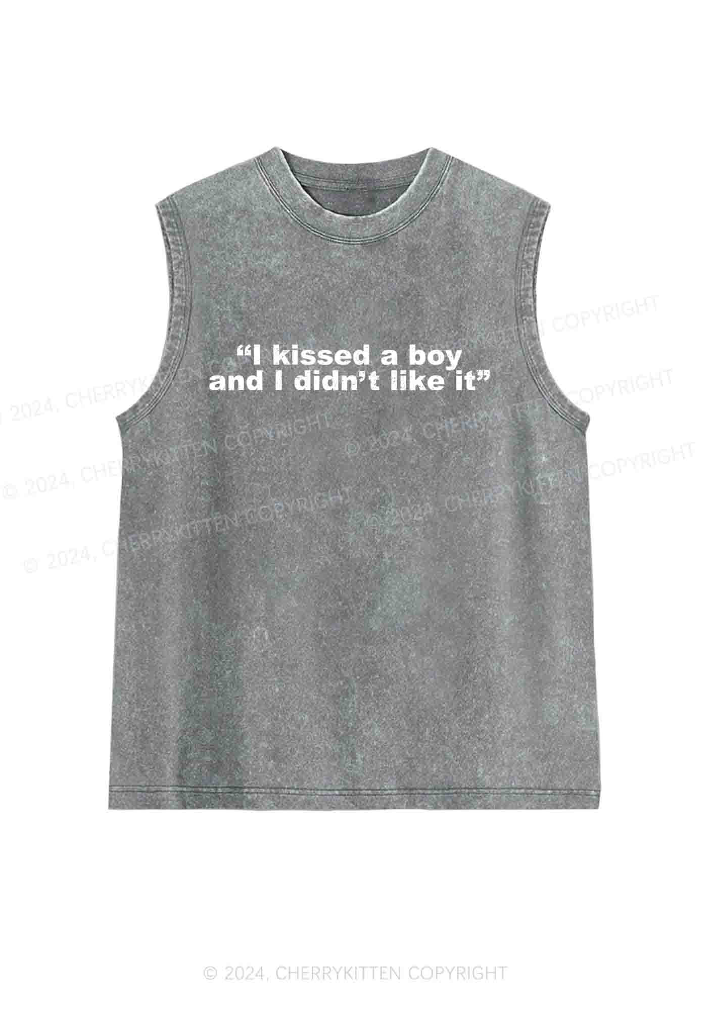 I Kissed A Boy And I Didn't Like It Y2K Washed Tank Cherrykitten - Image 5