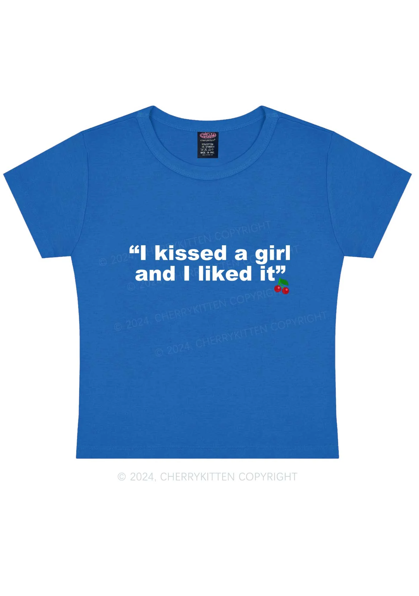 I Kissed A Girl Y2K Baby Tee Cherrykitten - Image 10