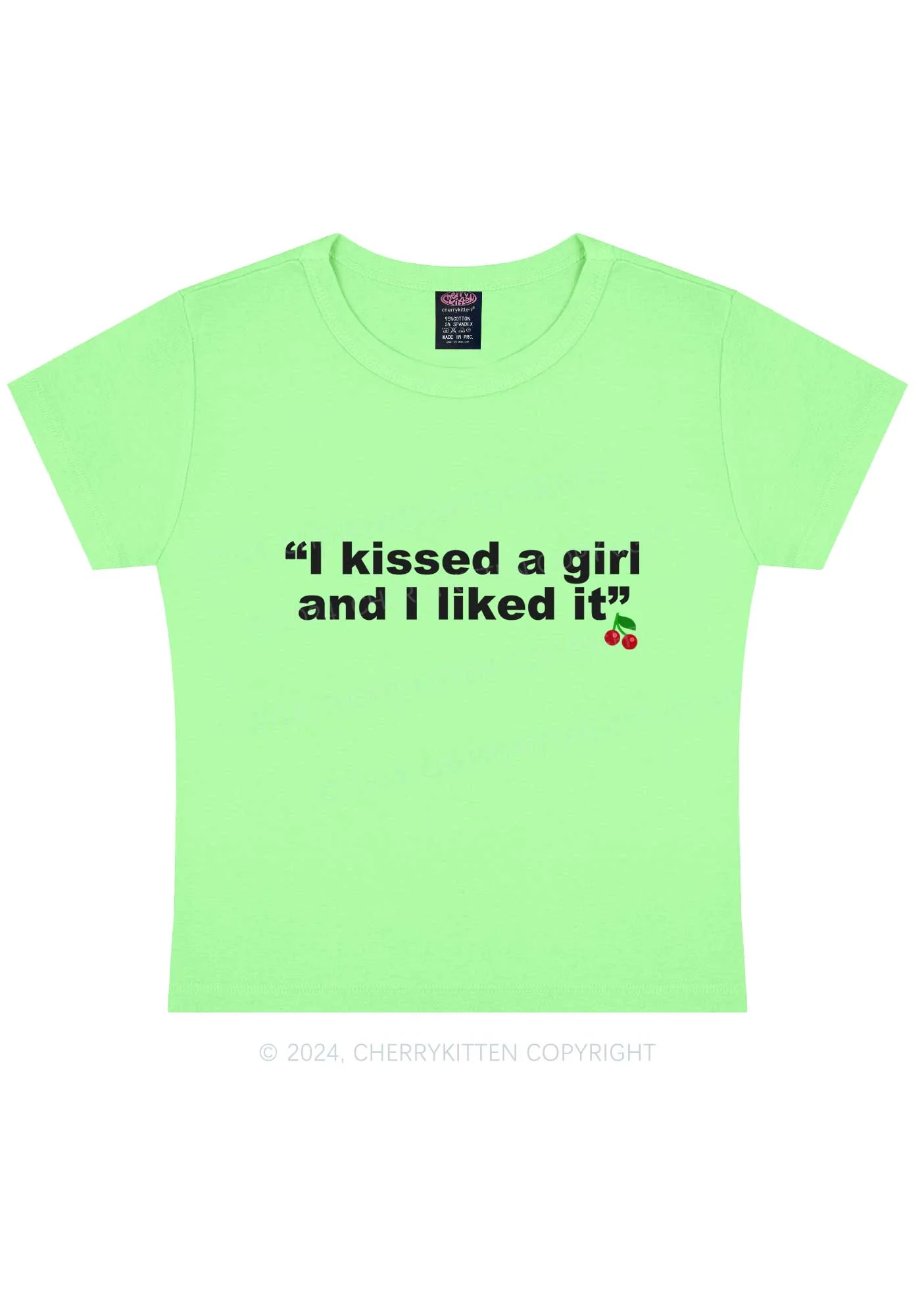 I Kissed A Girl Y2K Baby Tee Cherrykitten - Image 12