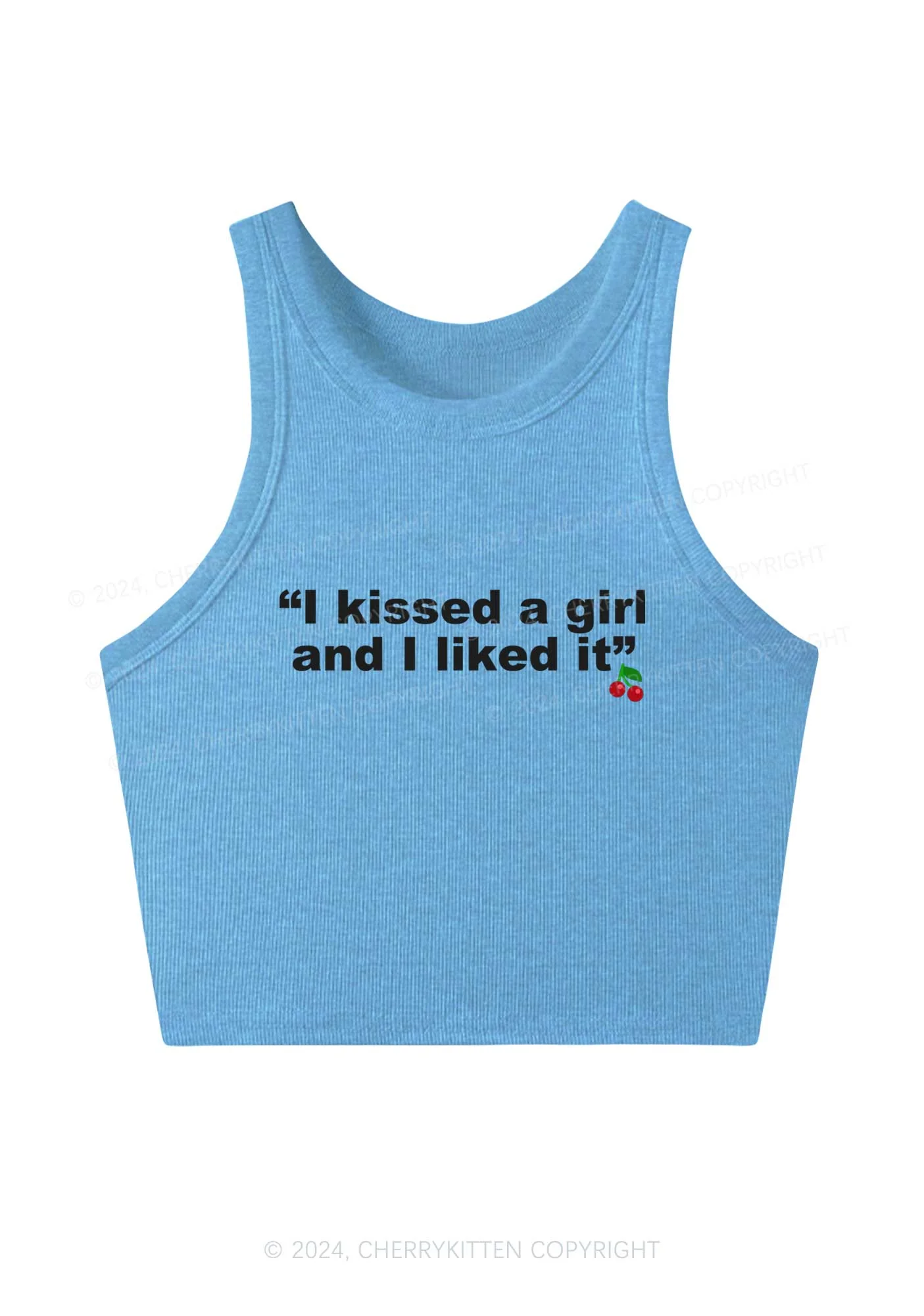 I Kissed A Girl Y2K Crop Tank Top Cherrykitten - Image 4