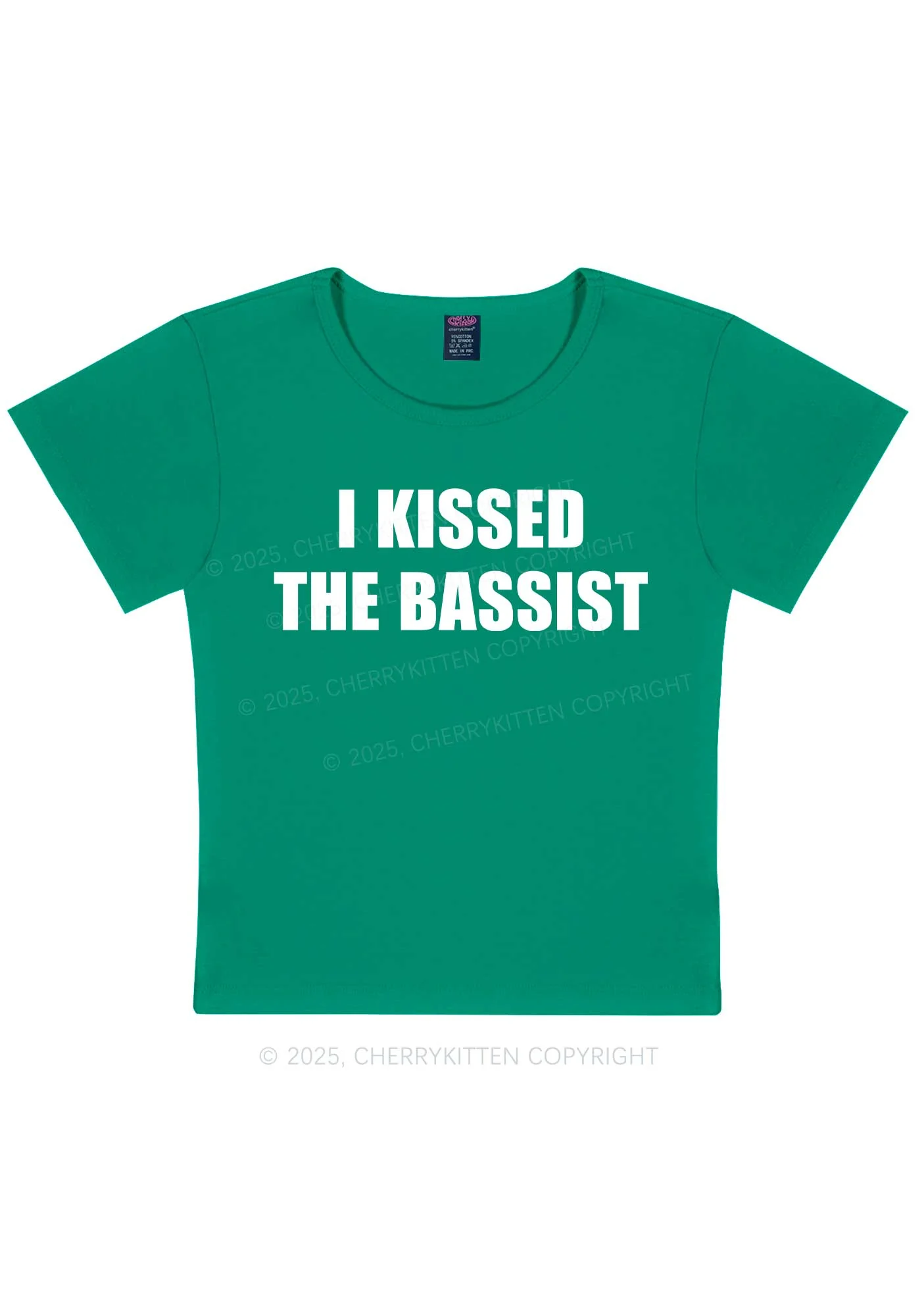I Kissed The Bassist Y2K Baby Tee Cherrykitten - Image 11