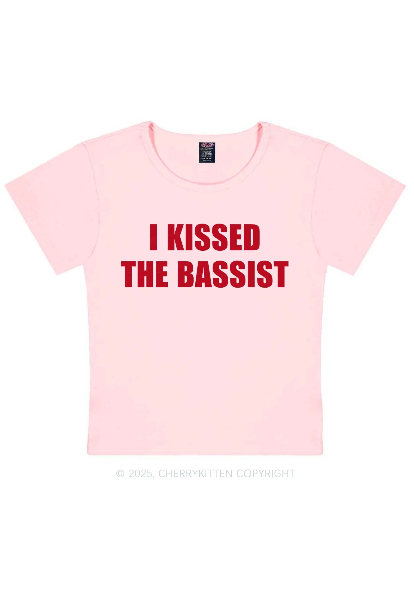 I Kissed The Bassist Y2K Baby Tee Cherrykitten - Image 12