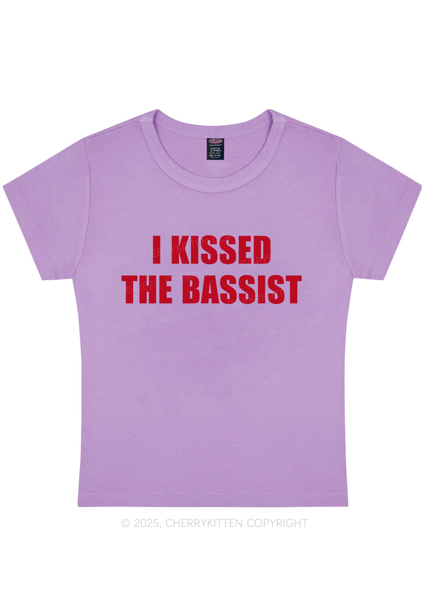 I Kissed The Bassist Y2K Baby Tee Cherrykitten - Image 7