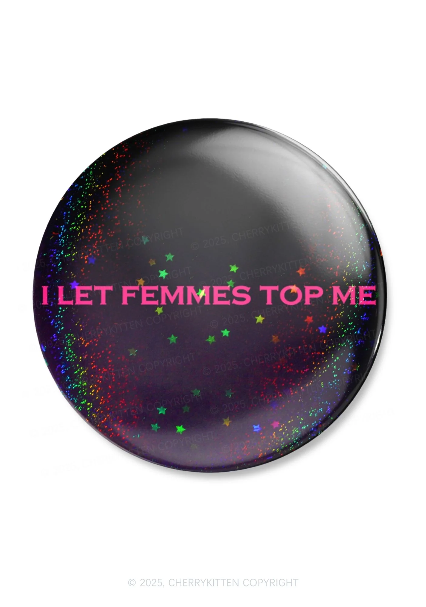 I Let Femmes Top Me Pride 1Pc Y2K Pin Badge Cherrykitten - Image 2